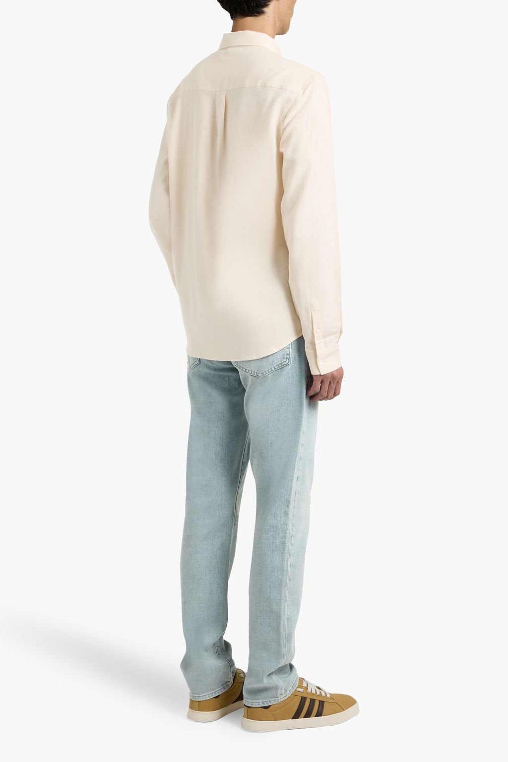 FRAME Cotton and merino wool-blend twill shirt