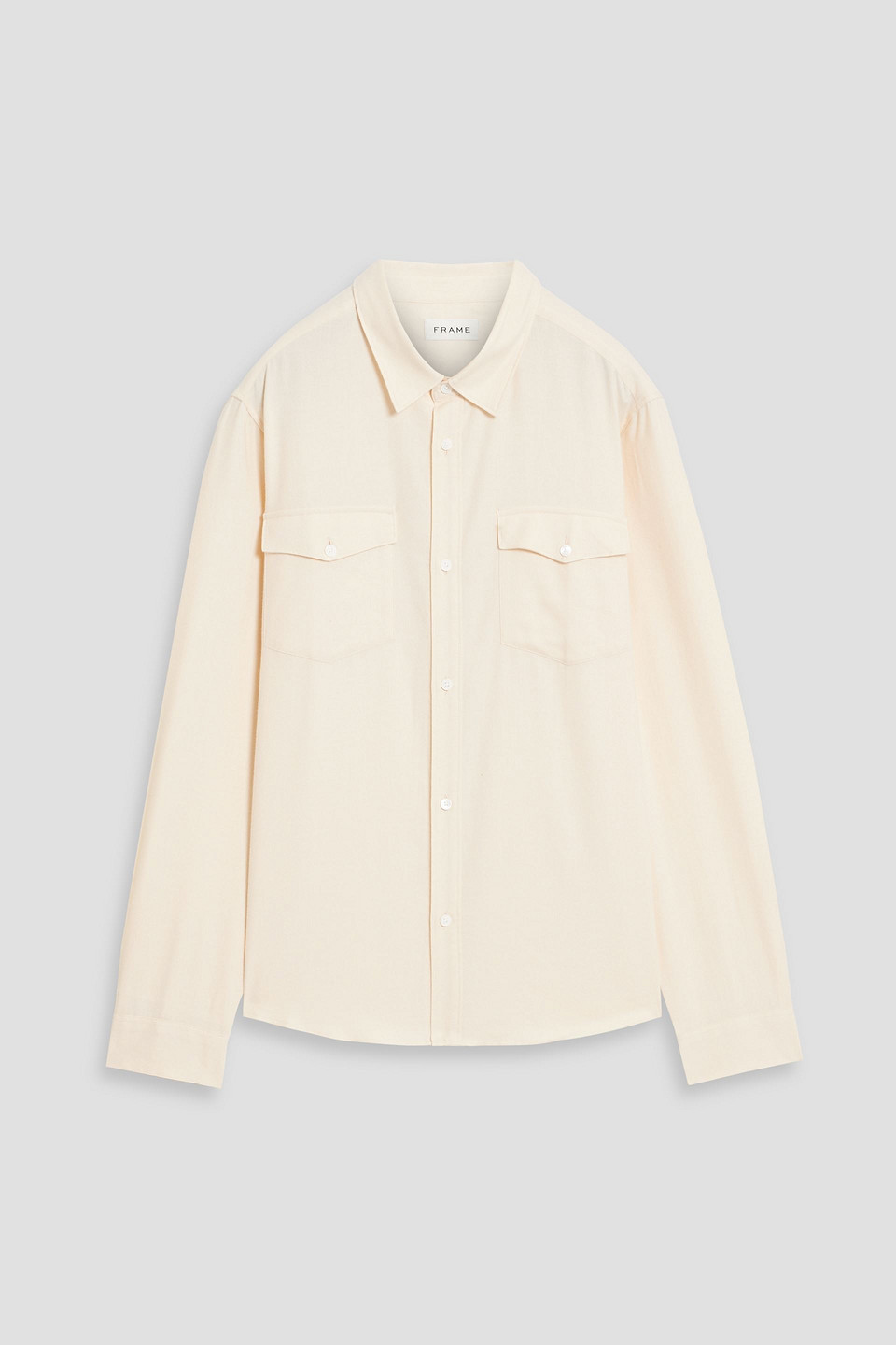 Frame Cotton And Merino Wool-blend Twill Shirt