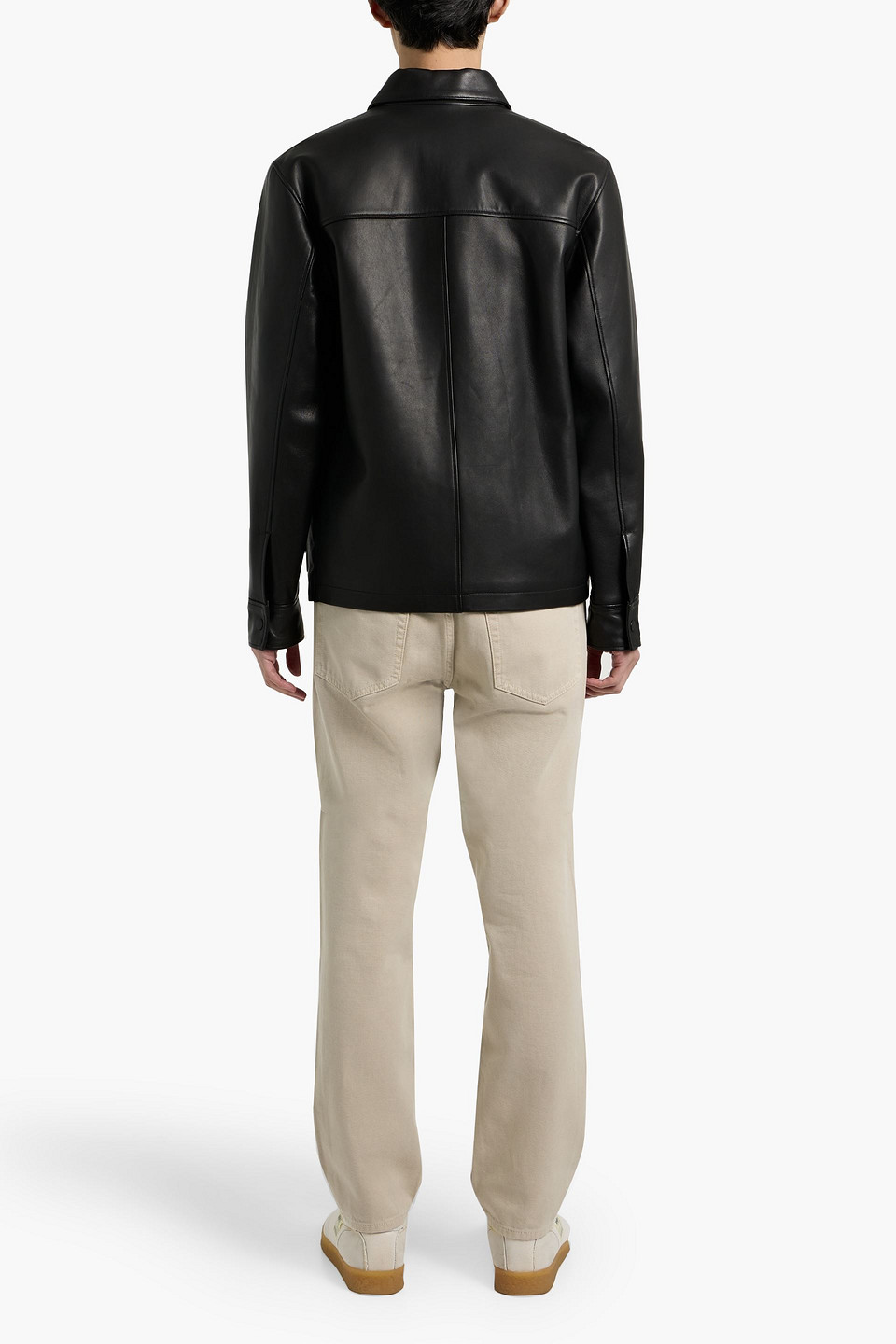 Frame The Straight Cotton-canvas Jeans In Neutral