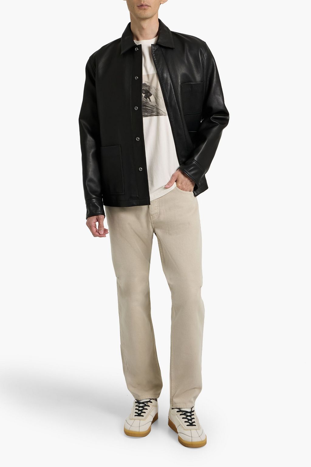 FRAME The Straight cotton-canvas jeans