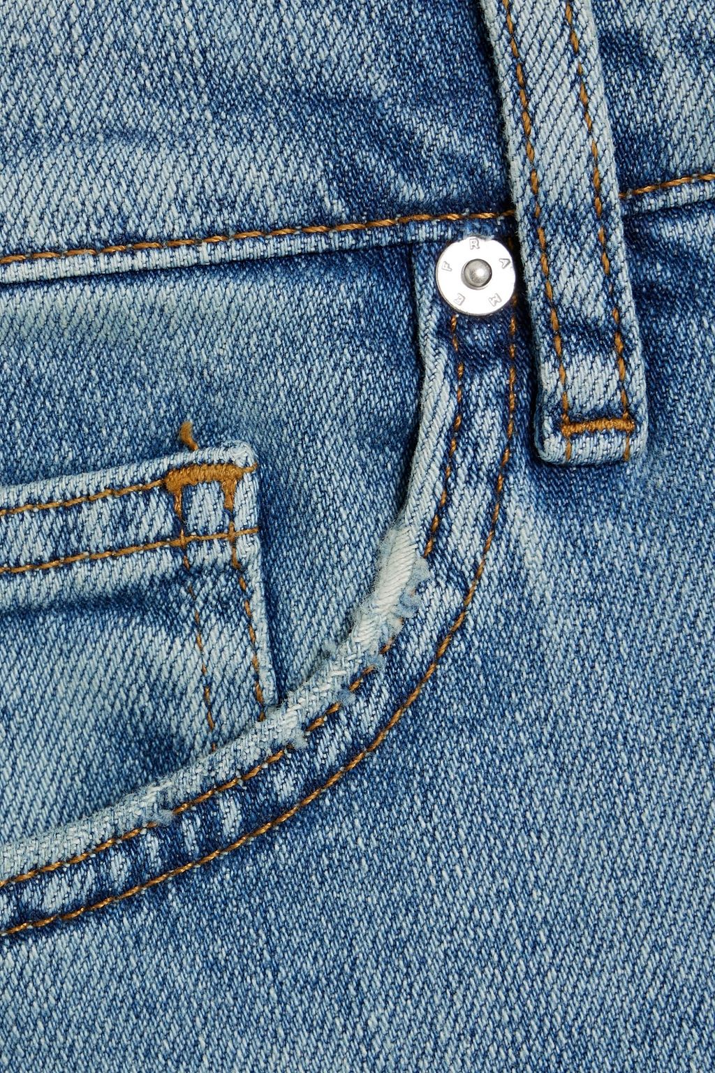 FRAME L'Homme Athletic distressed slim-fit denim jeans