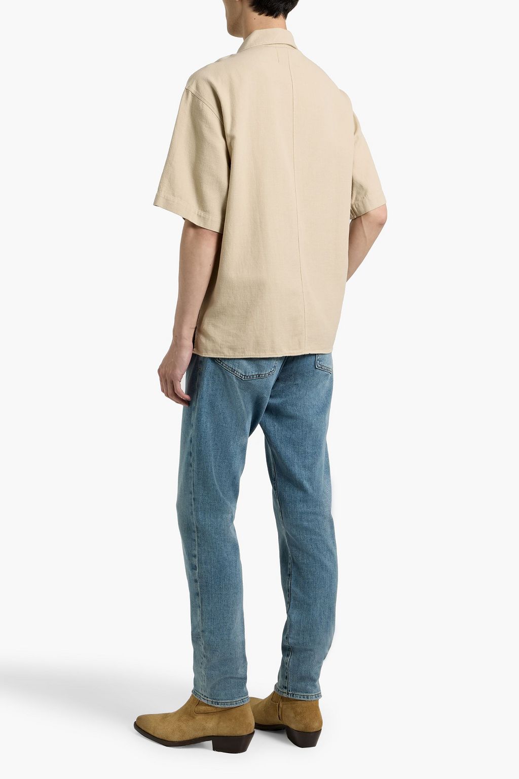 FRAME L'Homme Athletic distressed slim-fit denim jeans