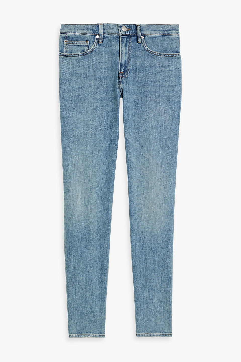 L'Homme Athletic distressed slim-fit denim jeans