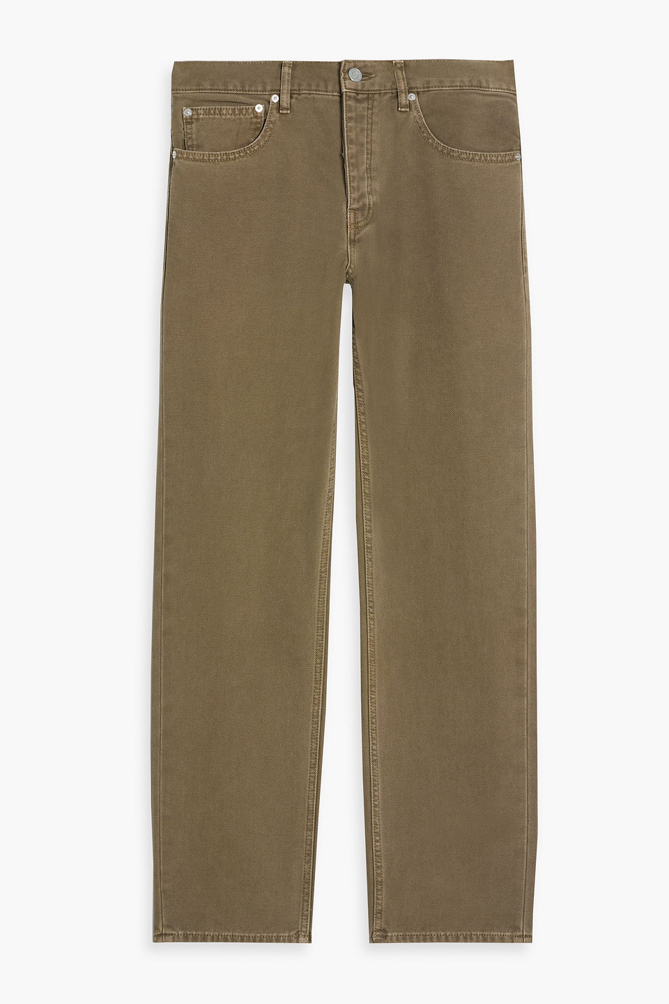 Frame The Straight Cotton-canvas Jeans