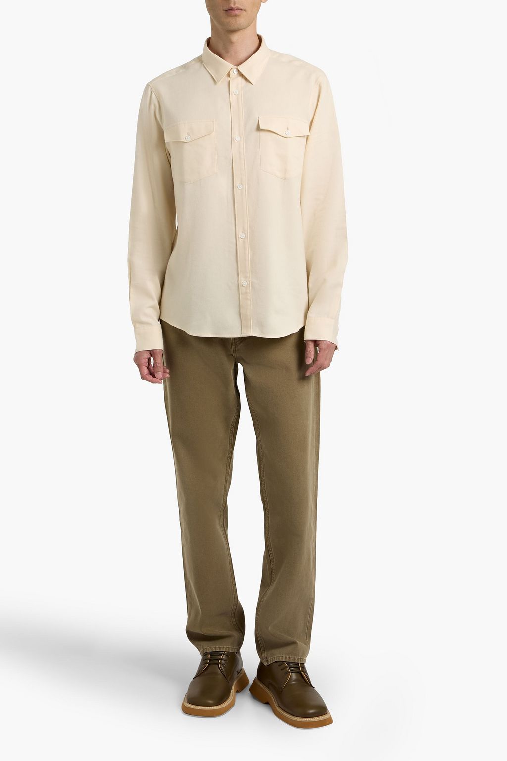 FRAME The Straight cotton-canvas jeans