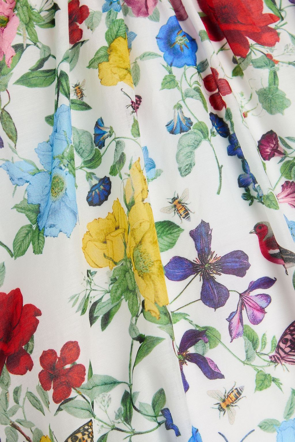 ALICE + OLIVIA Erna floral-print cotton and silk-blend top