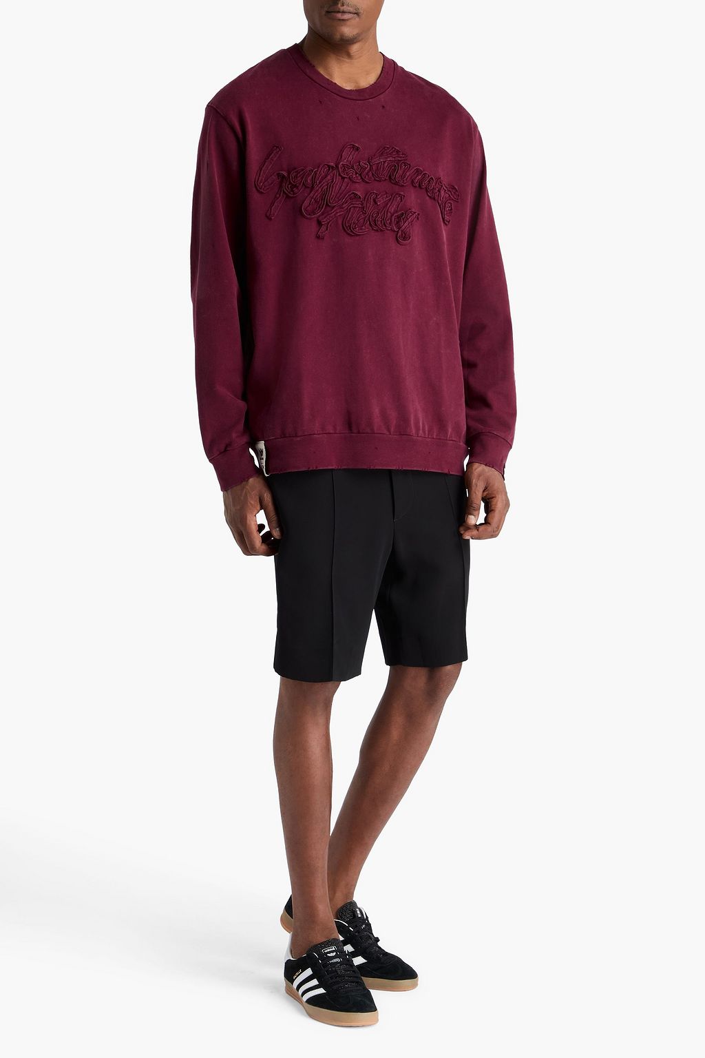 ADIDAS ORIGINALS X SONG FOR THE MUTE سويت شيرت ADI004 من قطن تيري فرنسي مطاطي مطرّز