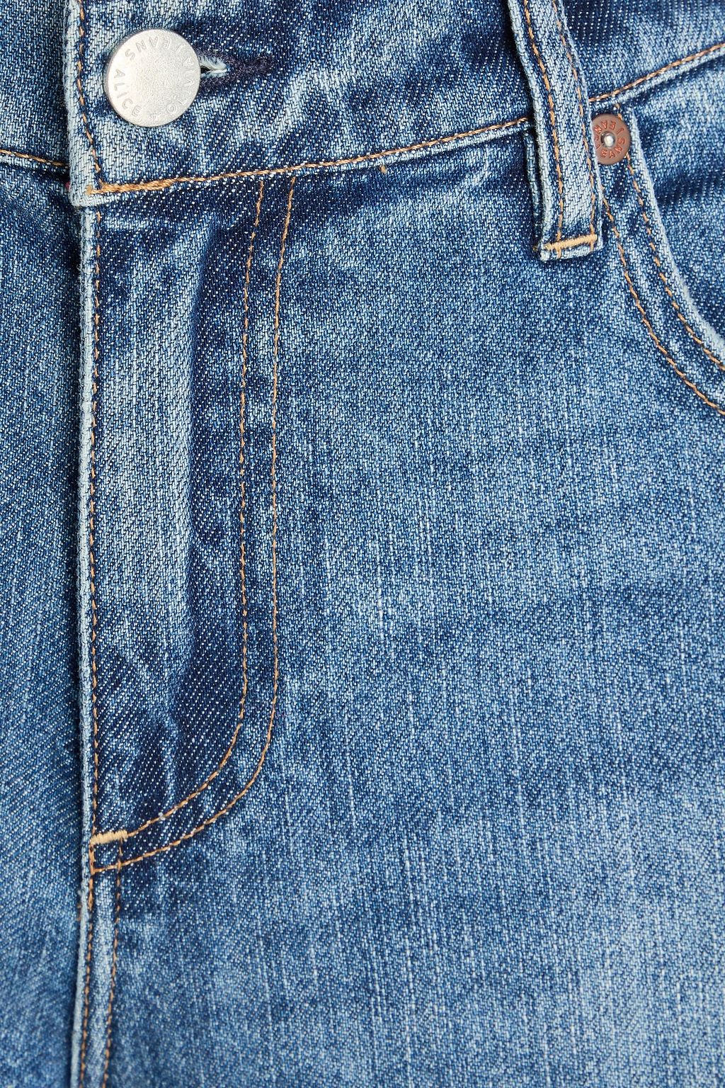 ALICE + OLIVIA JEANS Harper faded high-rise wide-leg jeans
