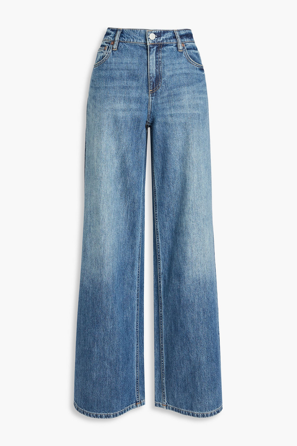 Harper faded high-rise wide-leg jeans