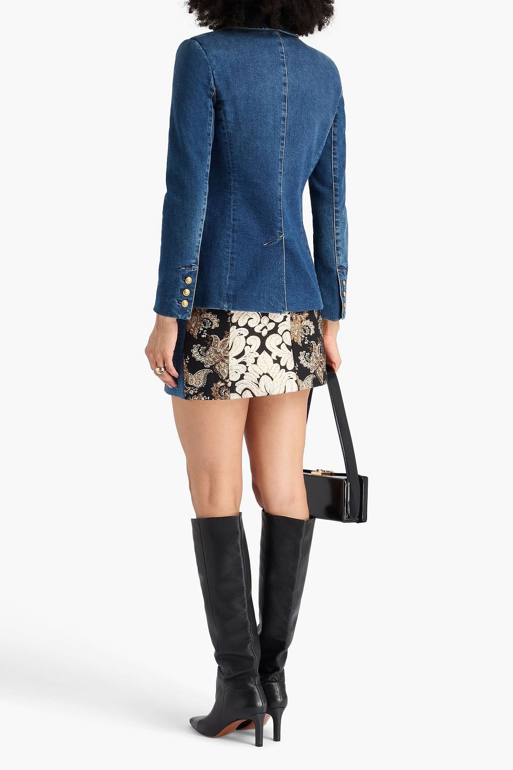 ALICE + OLIVIA JEANS بليزر ماسي من الدنيم