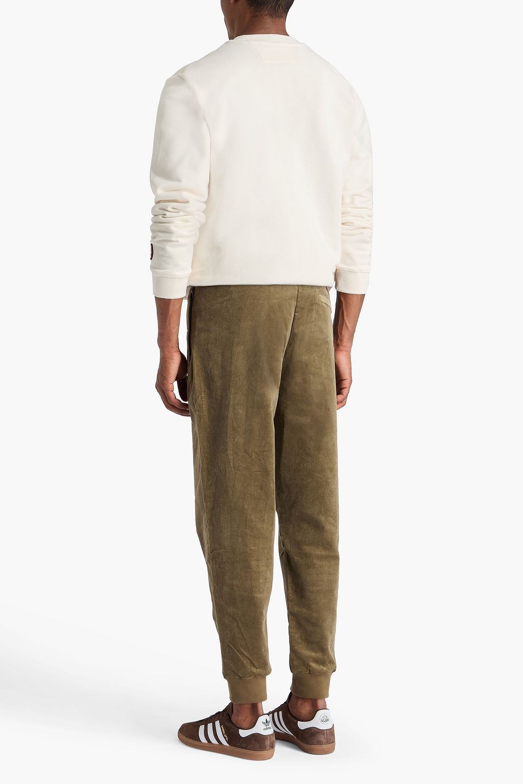 ADIDAS ORIGINALS X C.P. COMPANY سويت شيرت من قطن تيري فرنسي مطاطي بطبعات