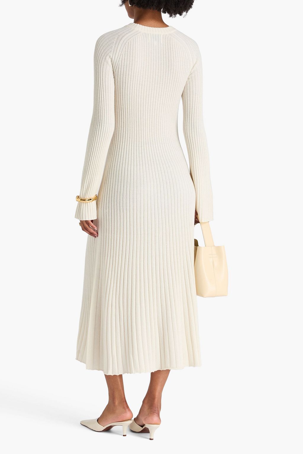 LOULOU STUDIO Hobas ribbed wool and cashmere-blend midi dress