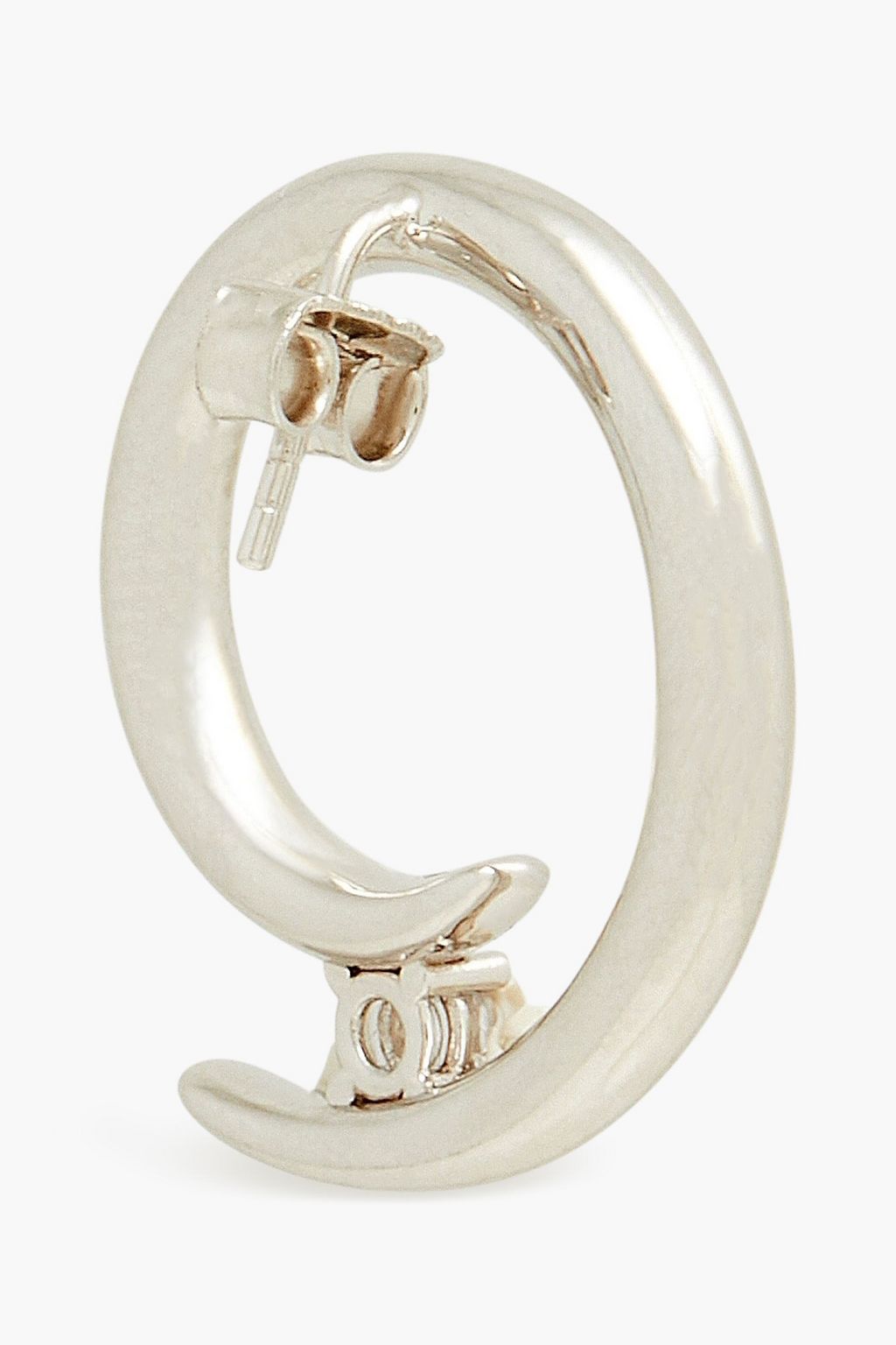 ANISSA KERMICHE White gold-plated crystal earrings