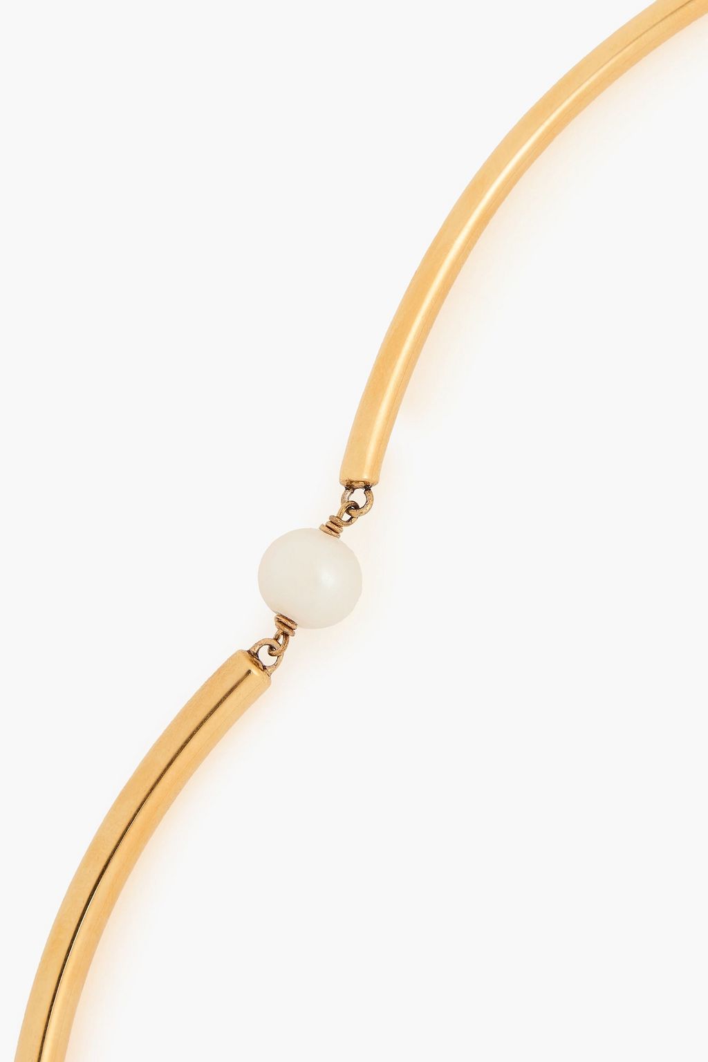 DRIES VAN NOTEN Goldfarbene Kette mit Perlen