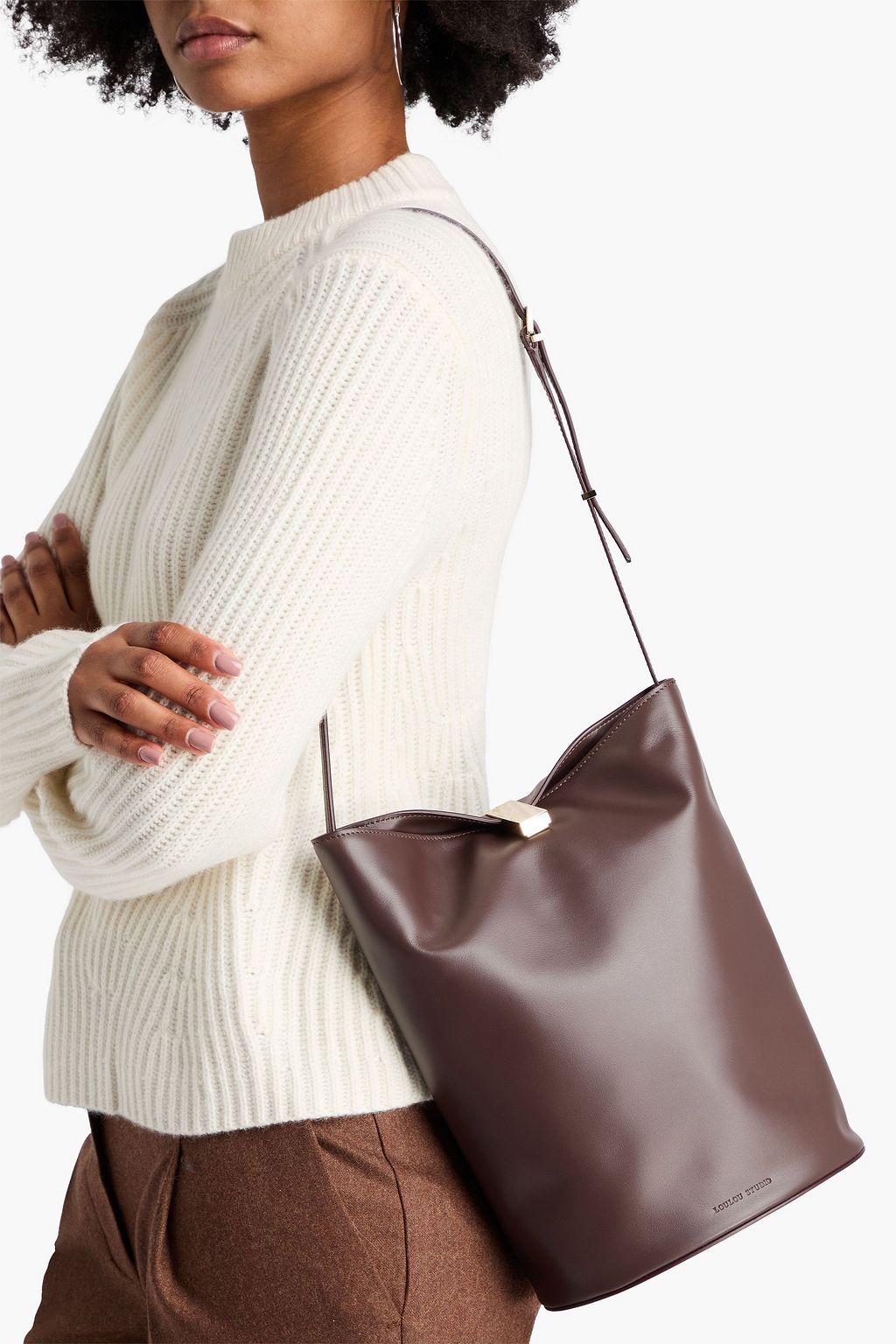 LOULOU STUDIO Cate Beuteltasche aus Leder