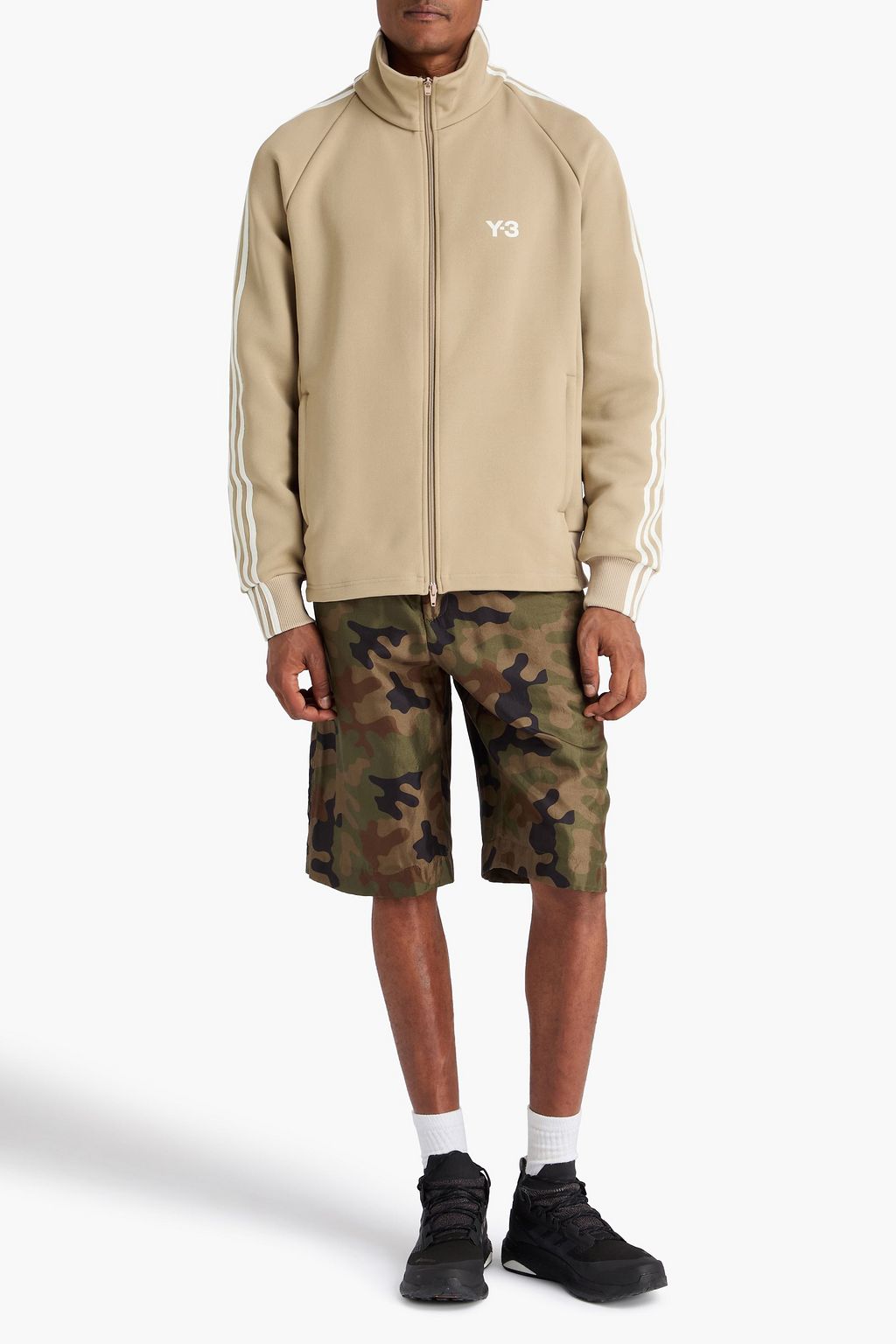 Y-3 스트라이프 저지 집업 스웻셔츠