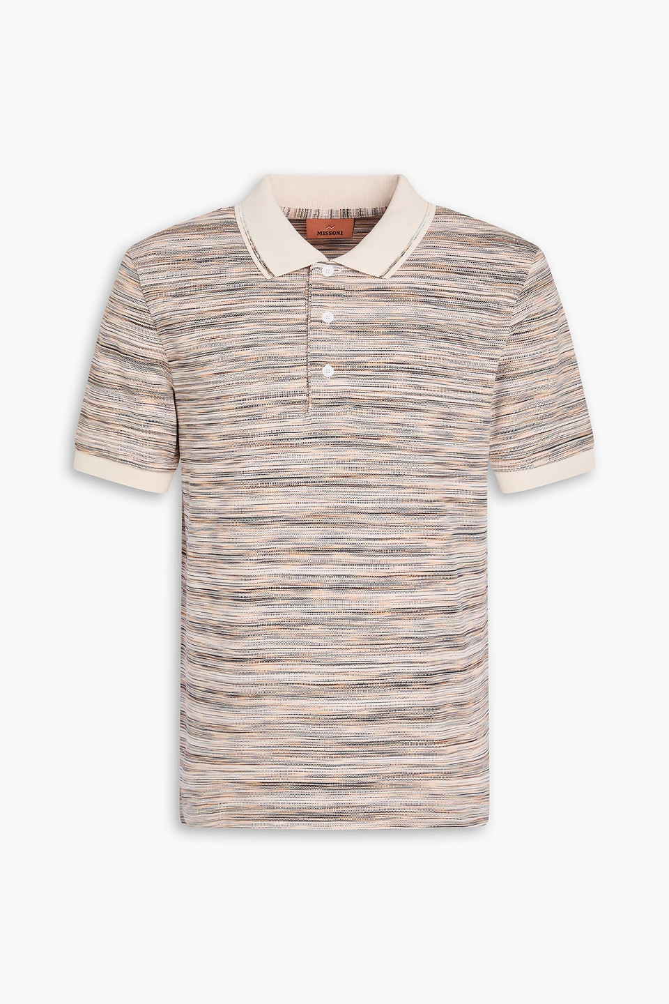 Missoni Space-dyed Cotton-piqué Polo Shirt In Multi