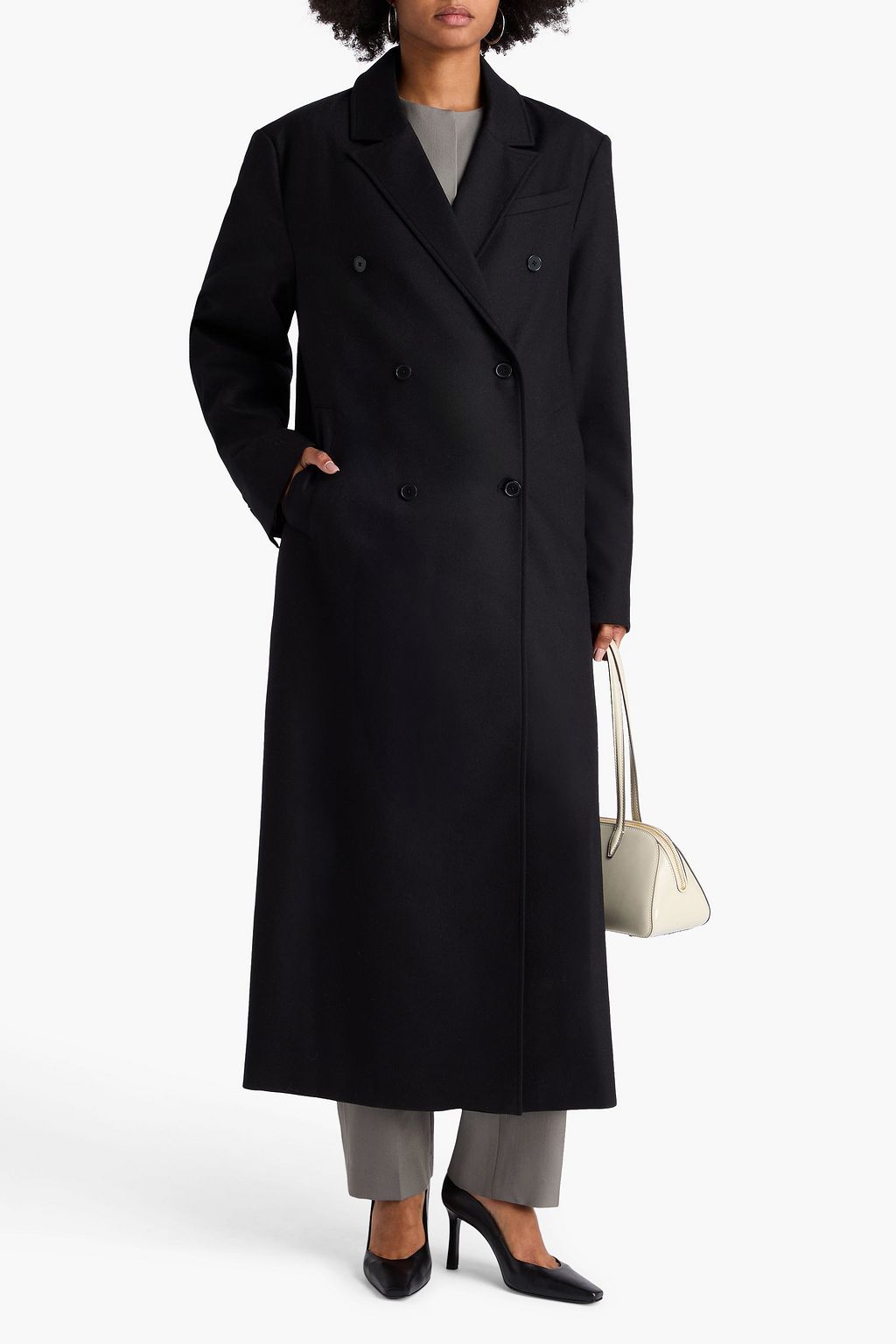 LOULOU STUDIO Zeno double-breasted wool-blend flannel coat