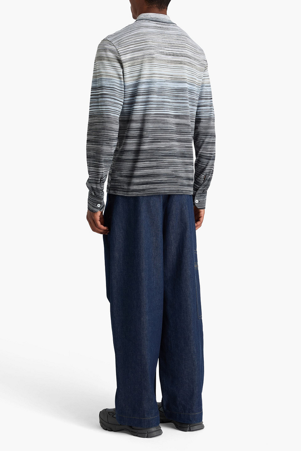 Missoni Space-dyed Cotton-piqué Polo Shirt In Multi