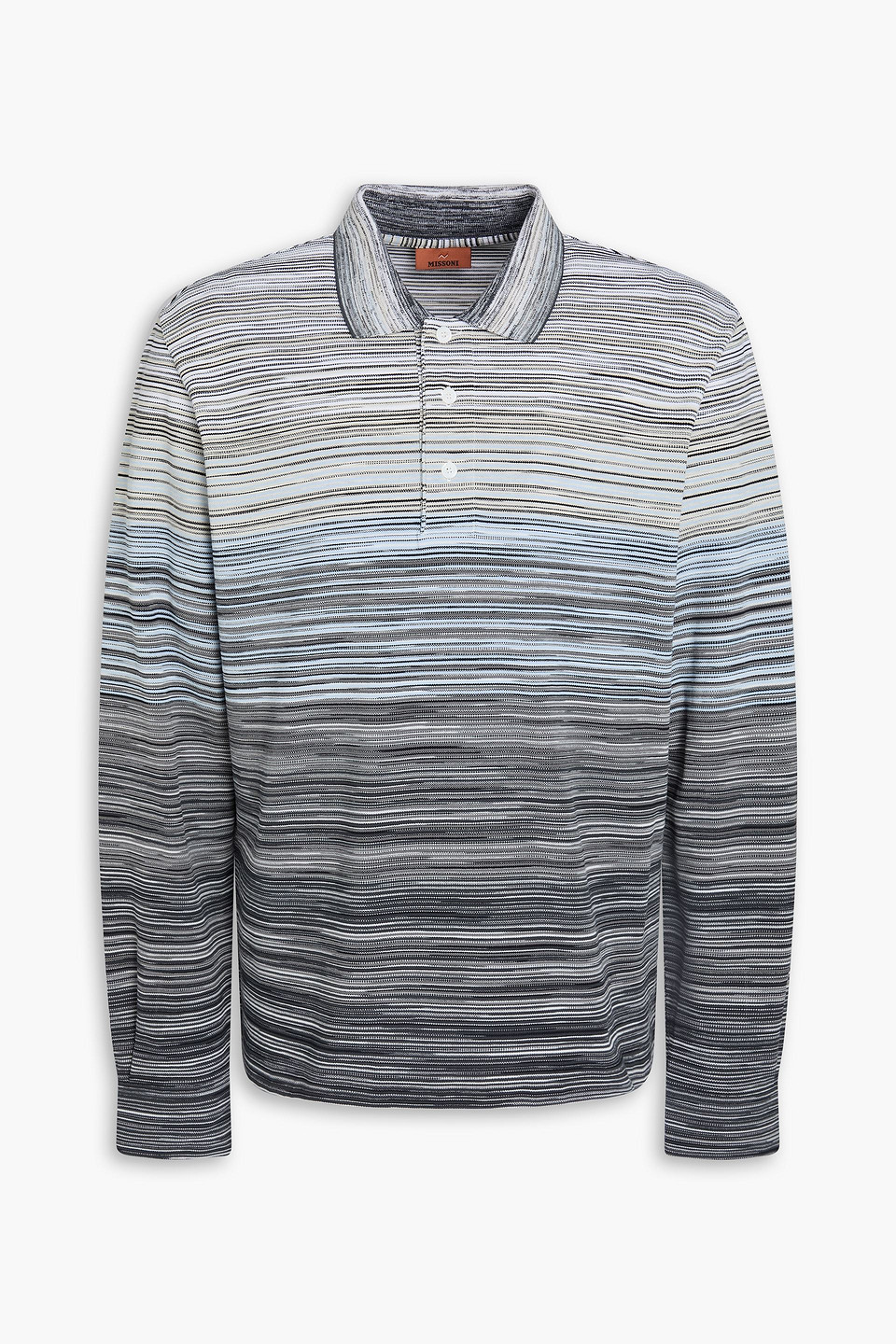 Missoni Space-dyed Cotton-piqué Polo Shirt In Multi