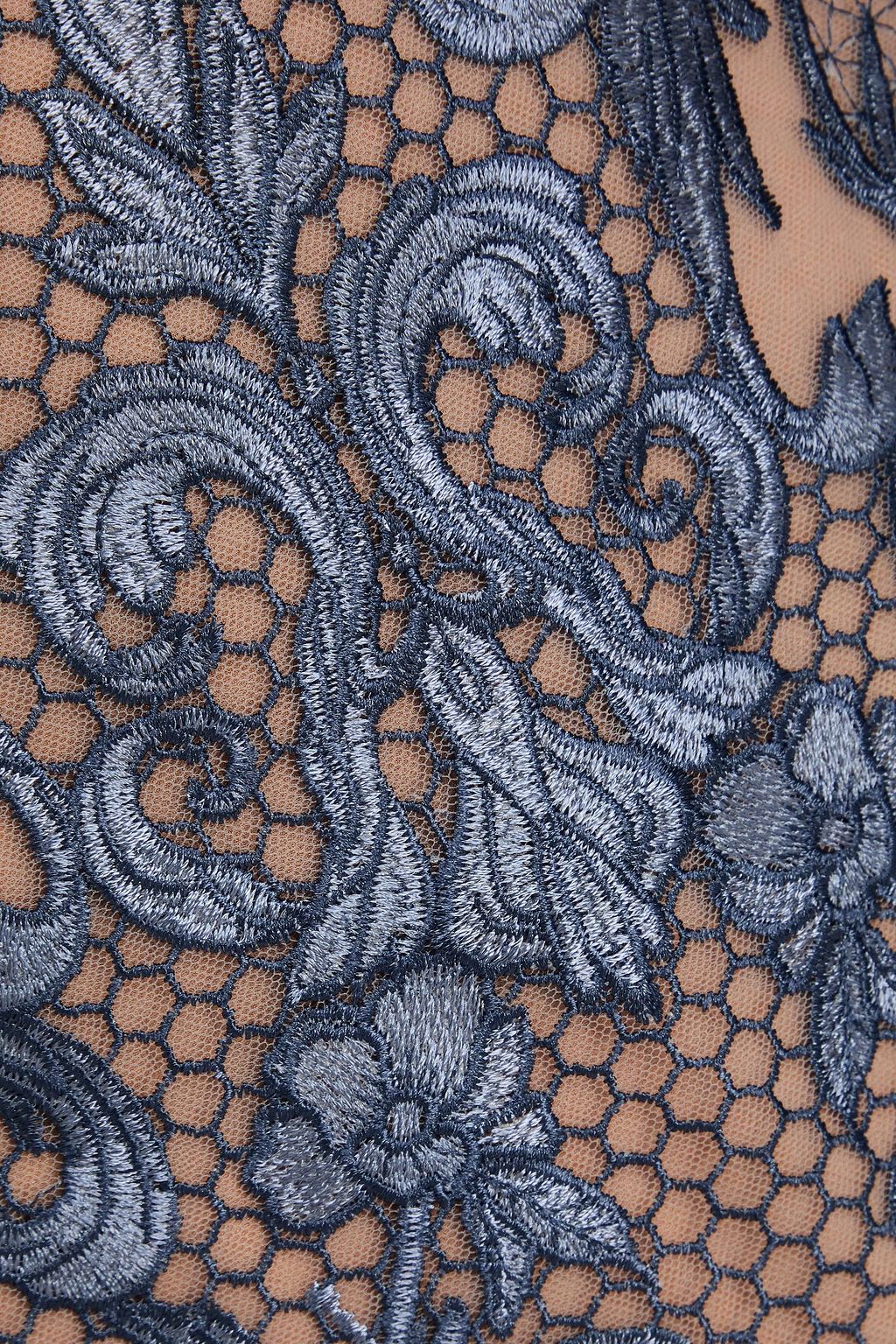 MARCHESA NOTTE ギピュールレース ミディワンピース