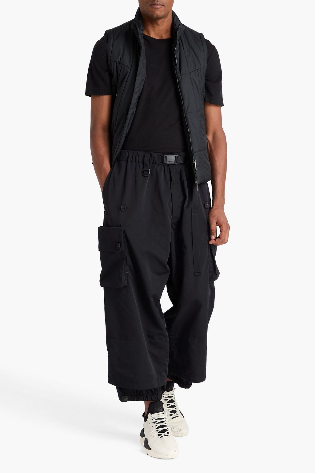 Y-3 Satin-twill cargo pants