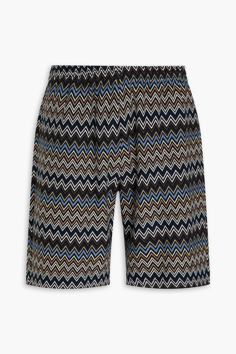 missoni - crochet-knit cotton shorts - blue - it 48