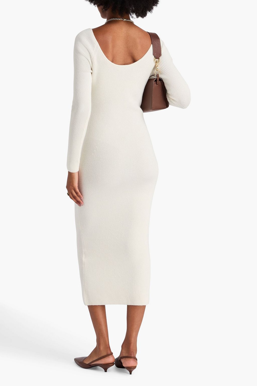 ARCH4 Bridgewater ribbed cashmere midi dress