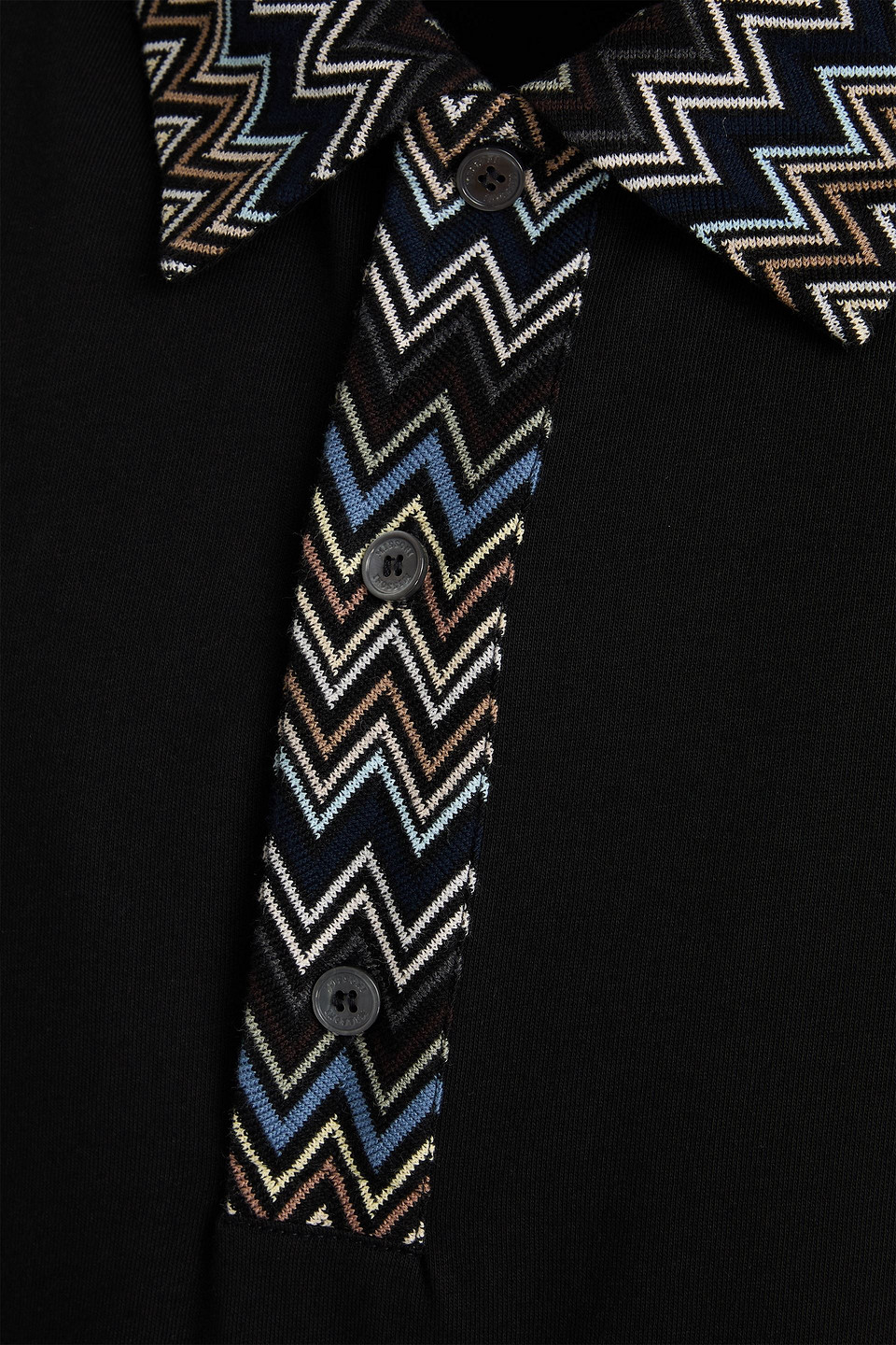 Missoni Cotton-jersey Polo Shirt In Black