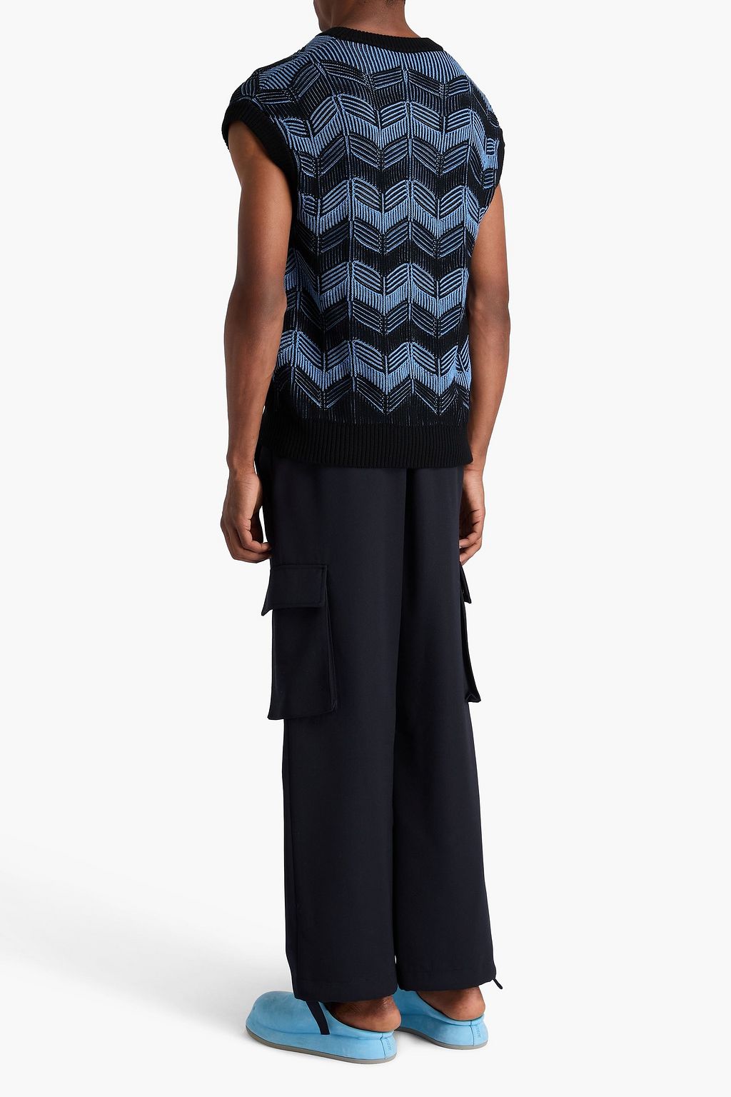 MISSONI Crochet-knit wool and cotton-blend vest