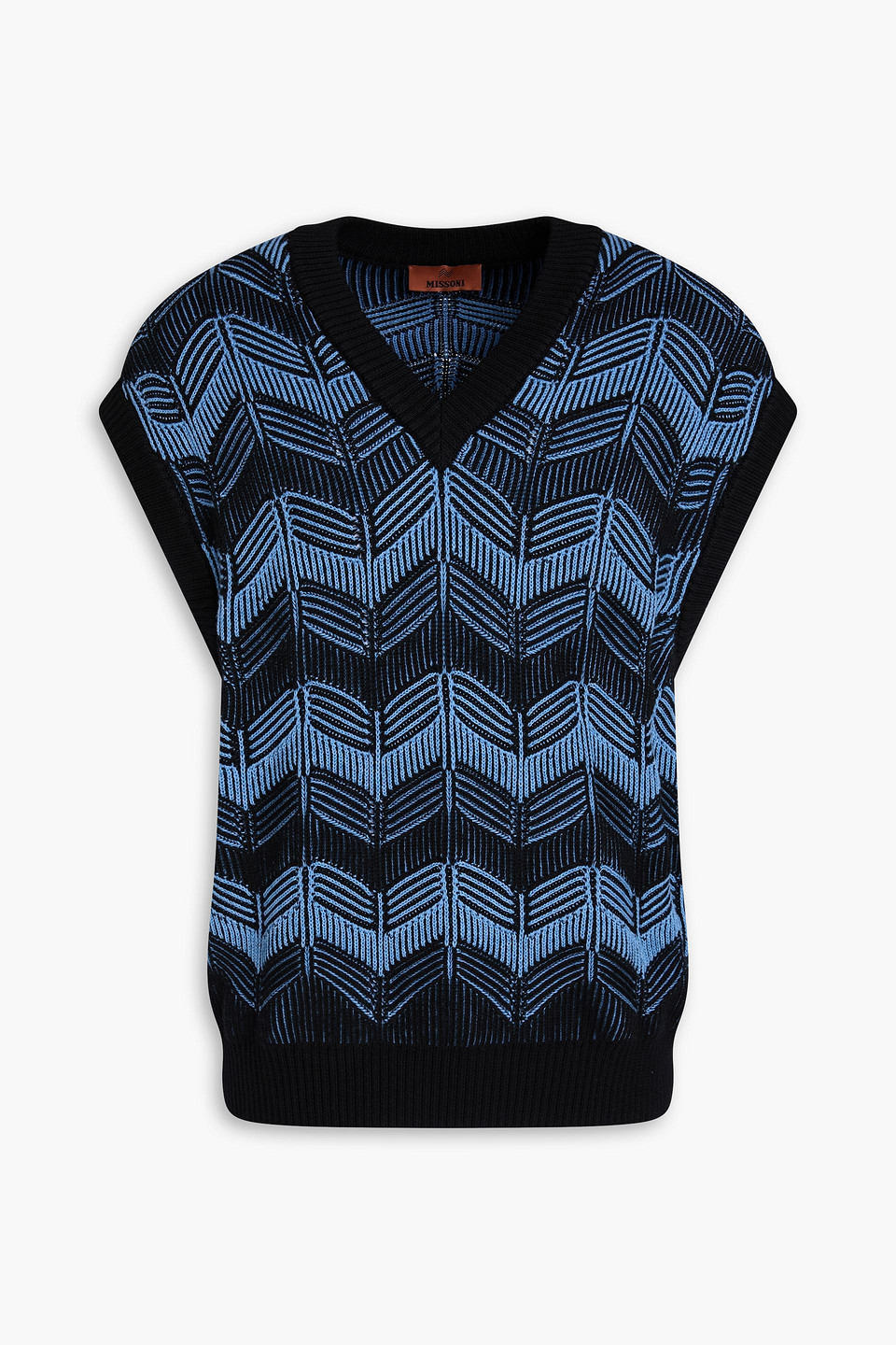 Missoni Crochet-knit Wool And Cotton-blend Vest In Neutral