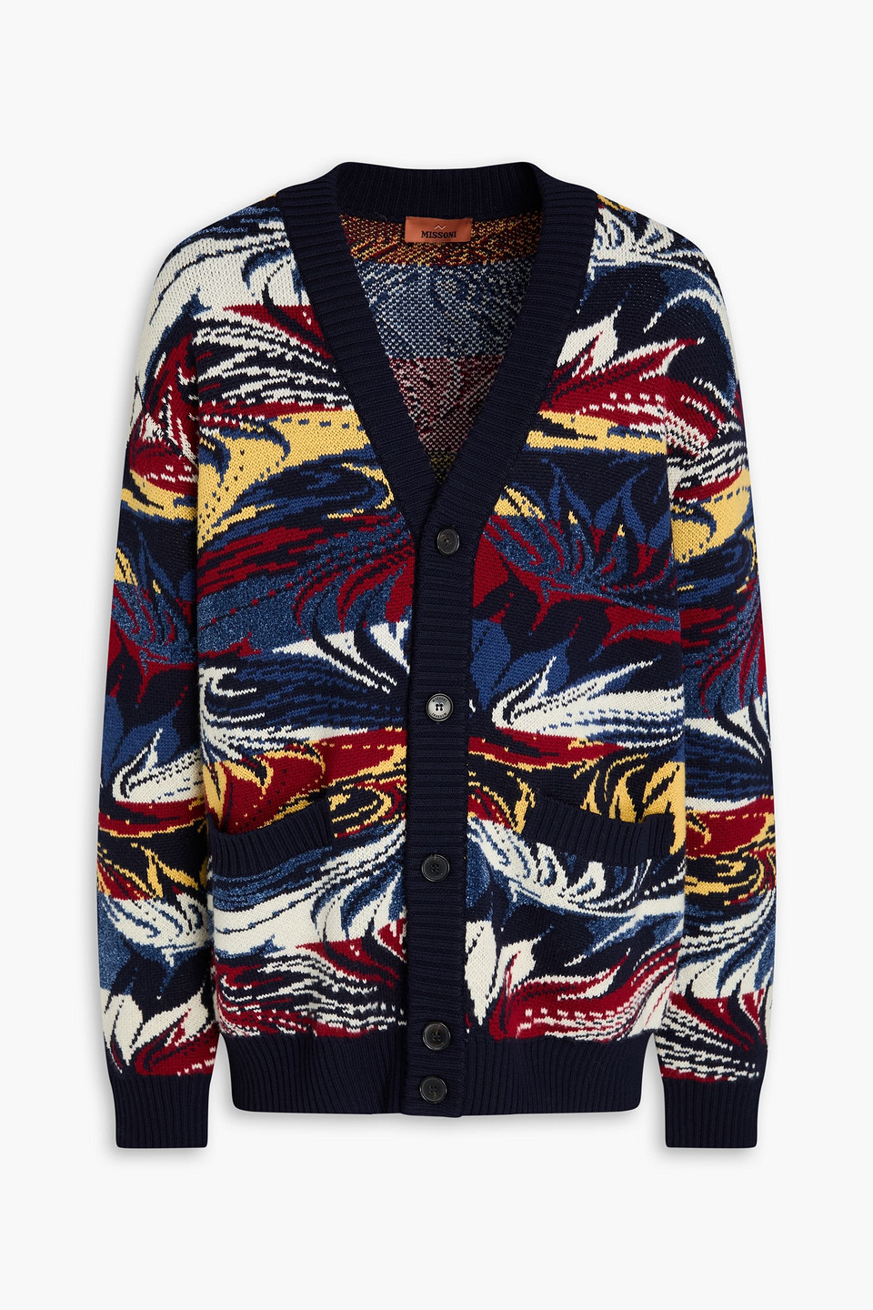 Missoni Intarsia Wool-blend Cardigan In Multi