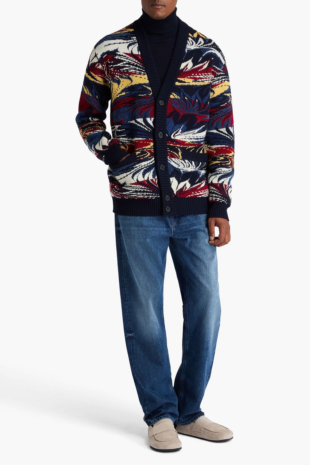 MISSONI Intarsia wool-blend cardigan