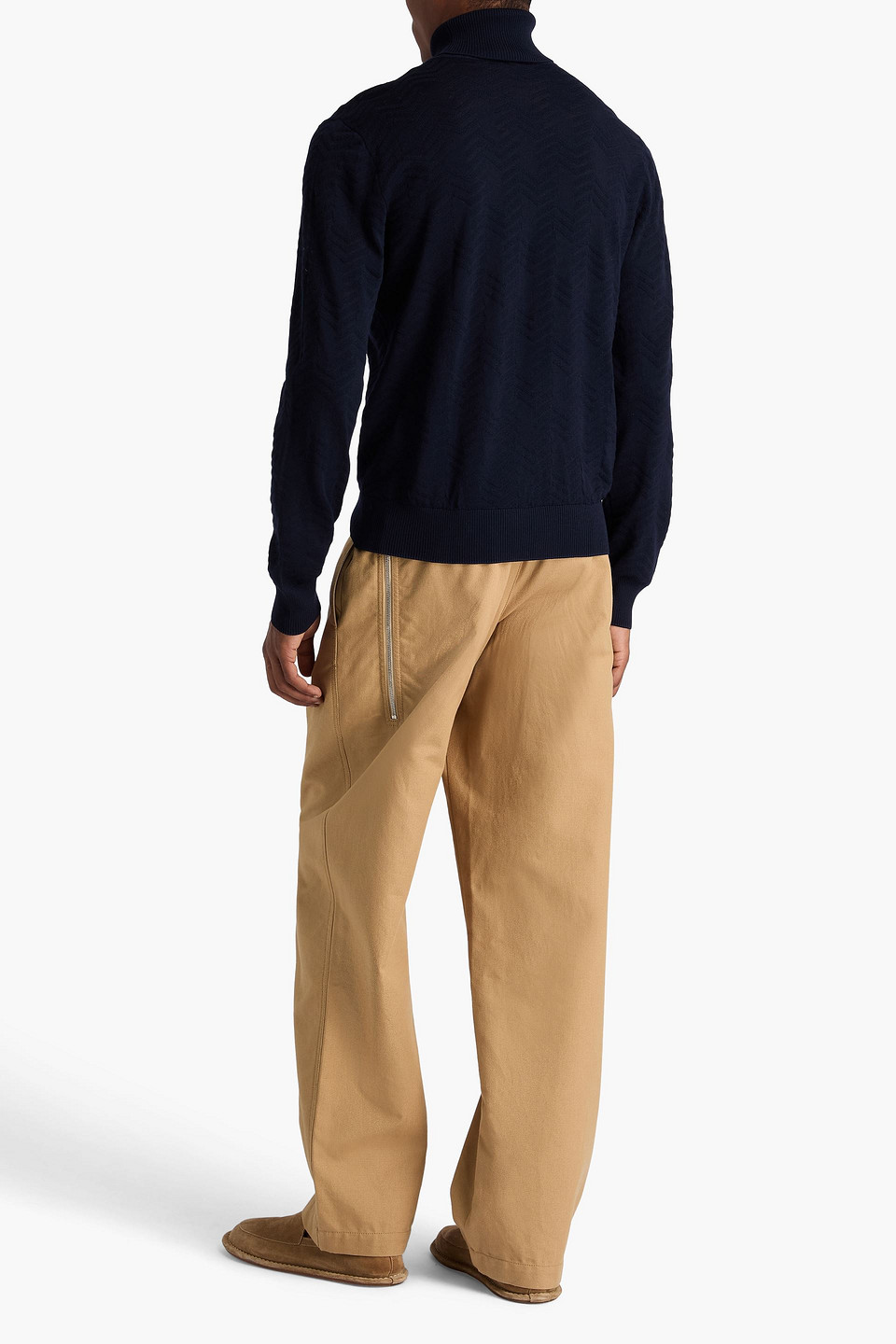 Missoni Wool-blend Turtleneck Sweater In Blue