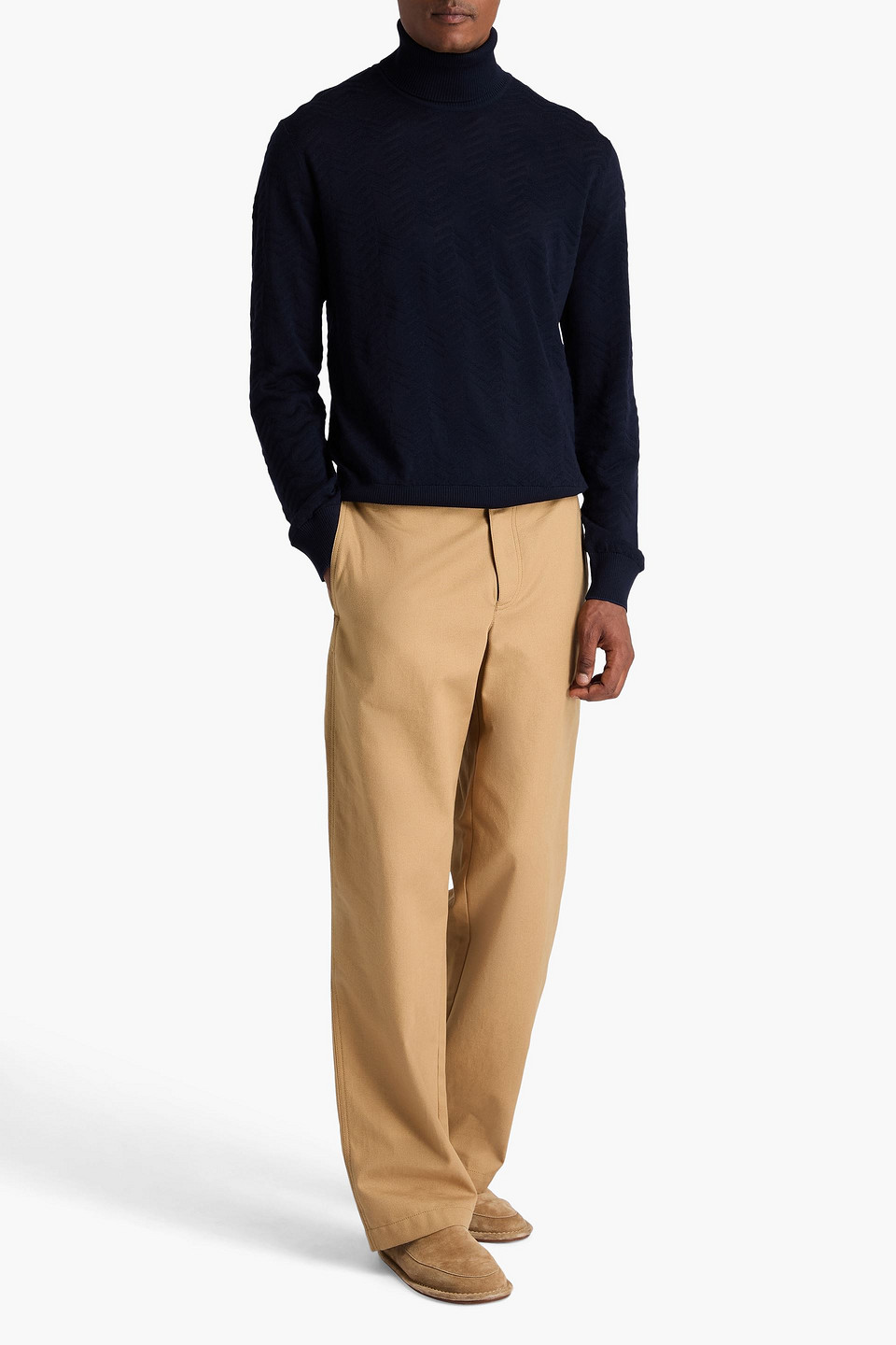 Missoni Wool-blend Turtleneck Sweater In Blue