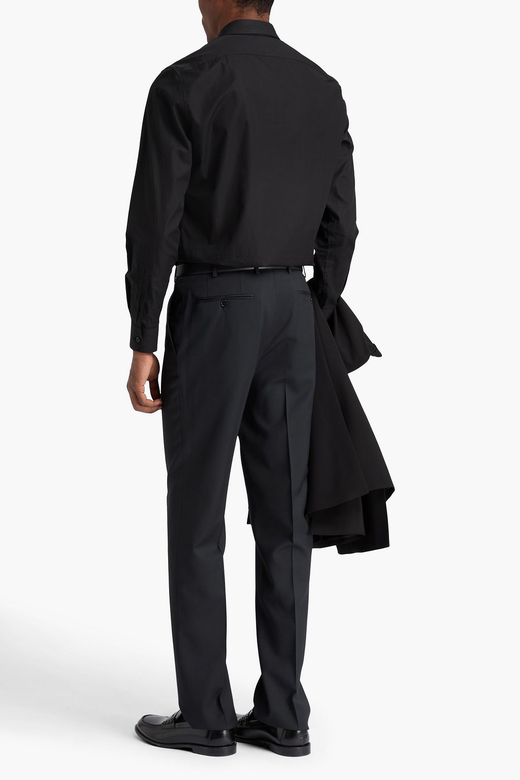 CANALI Tapered wool-twill pants