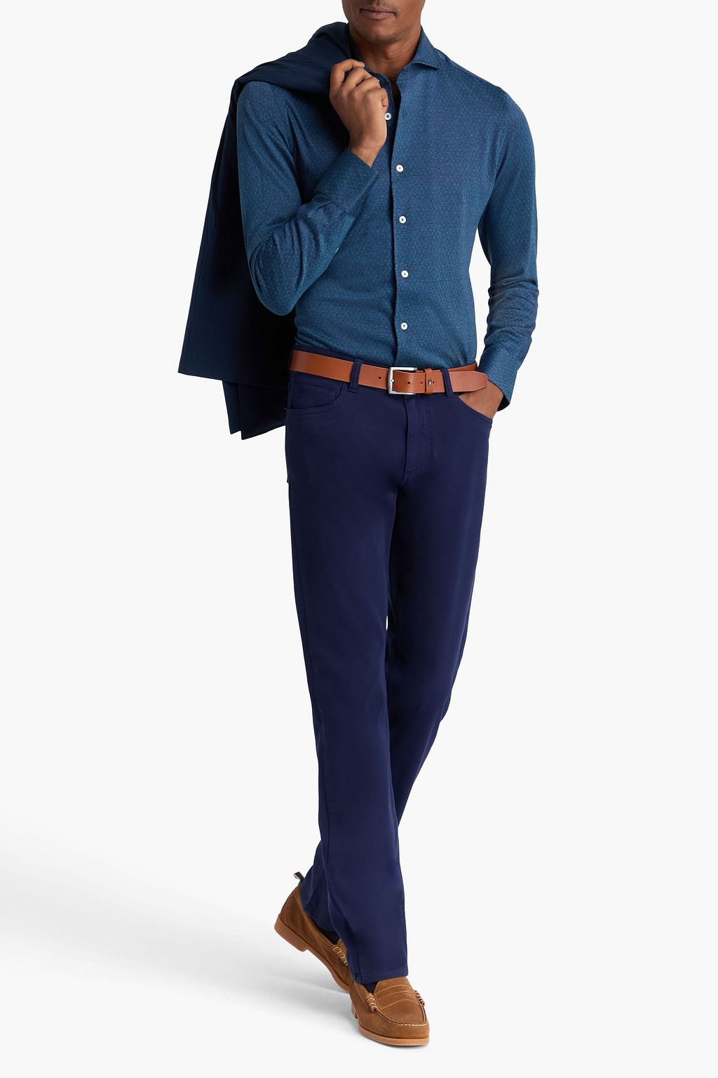 CANALI Cotton-blend twill pants