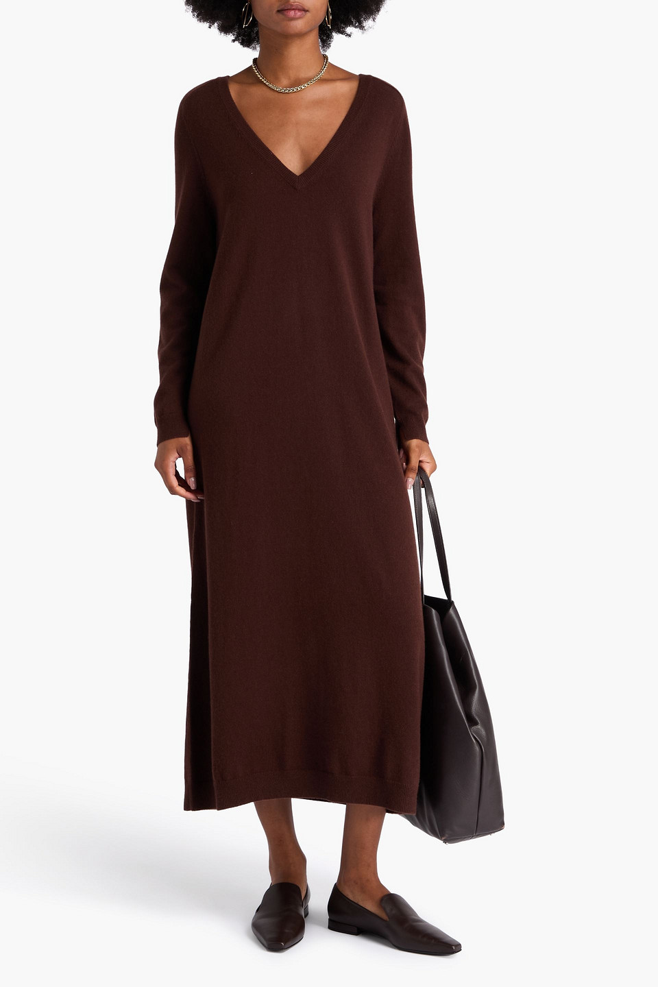  Arch4 - Midikleid „katelyn“ Aus Kaschmir - Braun - M 