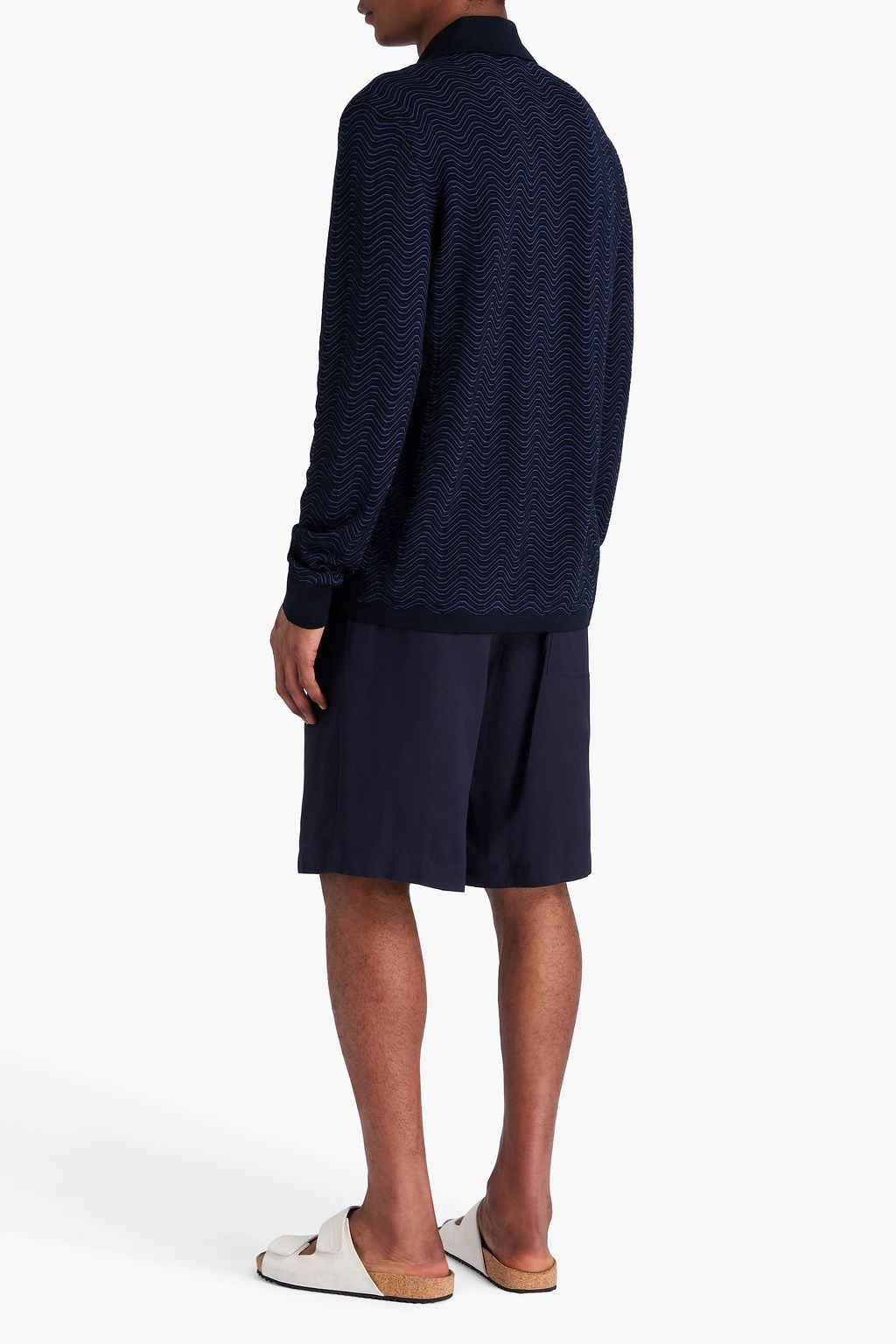 MISSONI Crochet-knit wool-blend shirt
