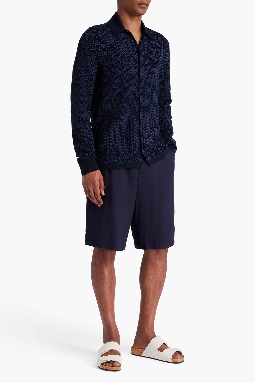 MISSONI Crochet-knit wool-blend shirt