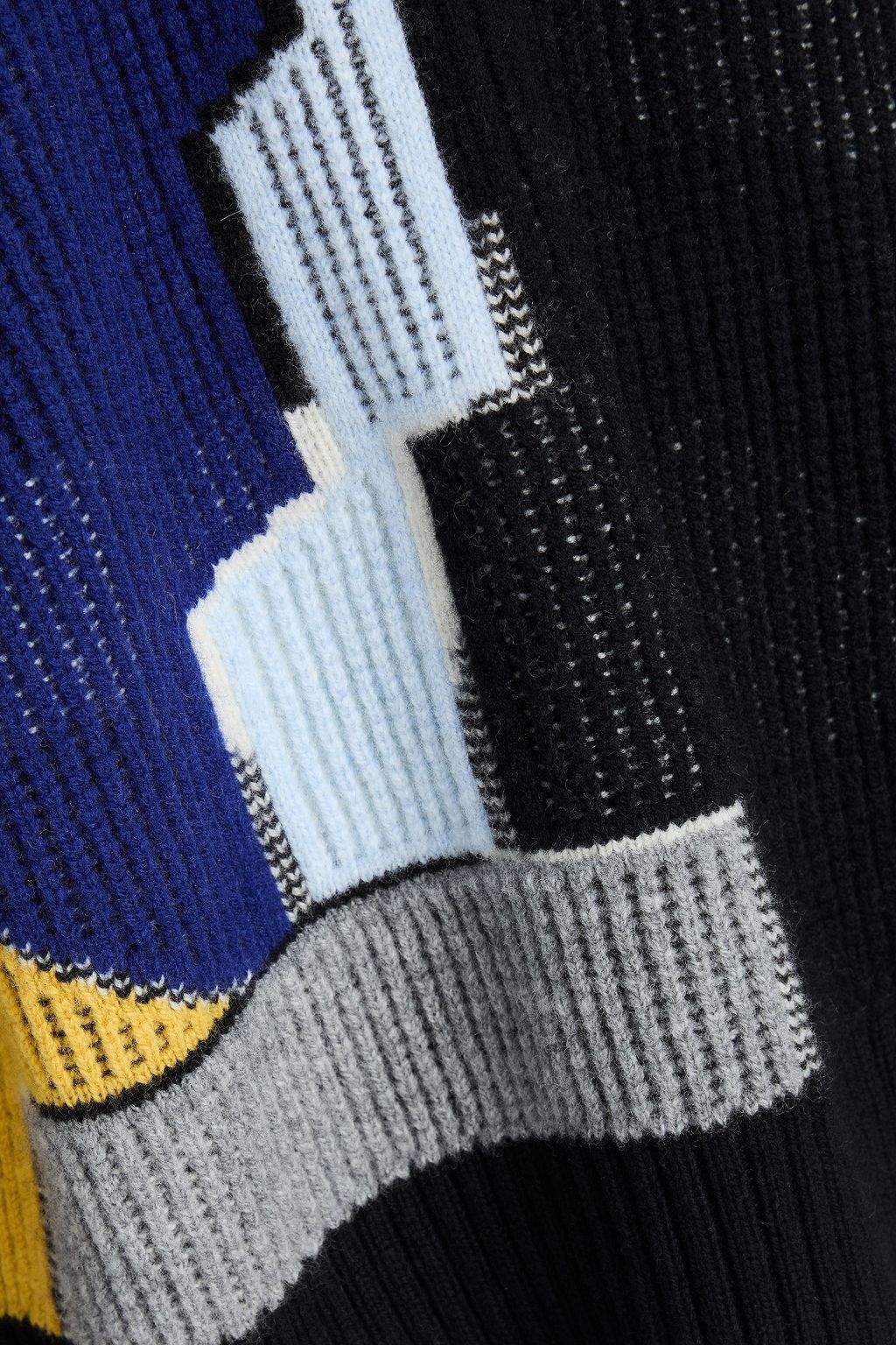 MISSONI Pullover aus gerippter Wolle in Colour-Block-Optik
