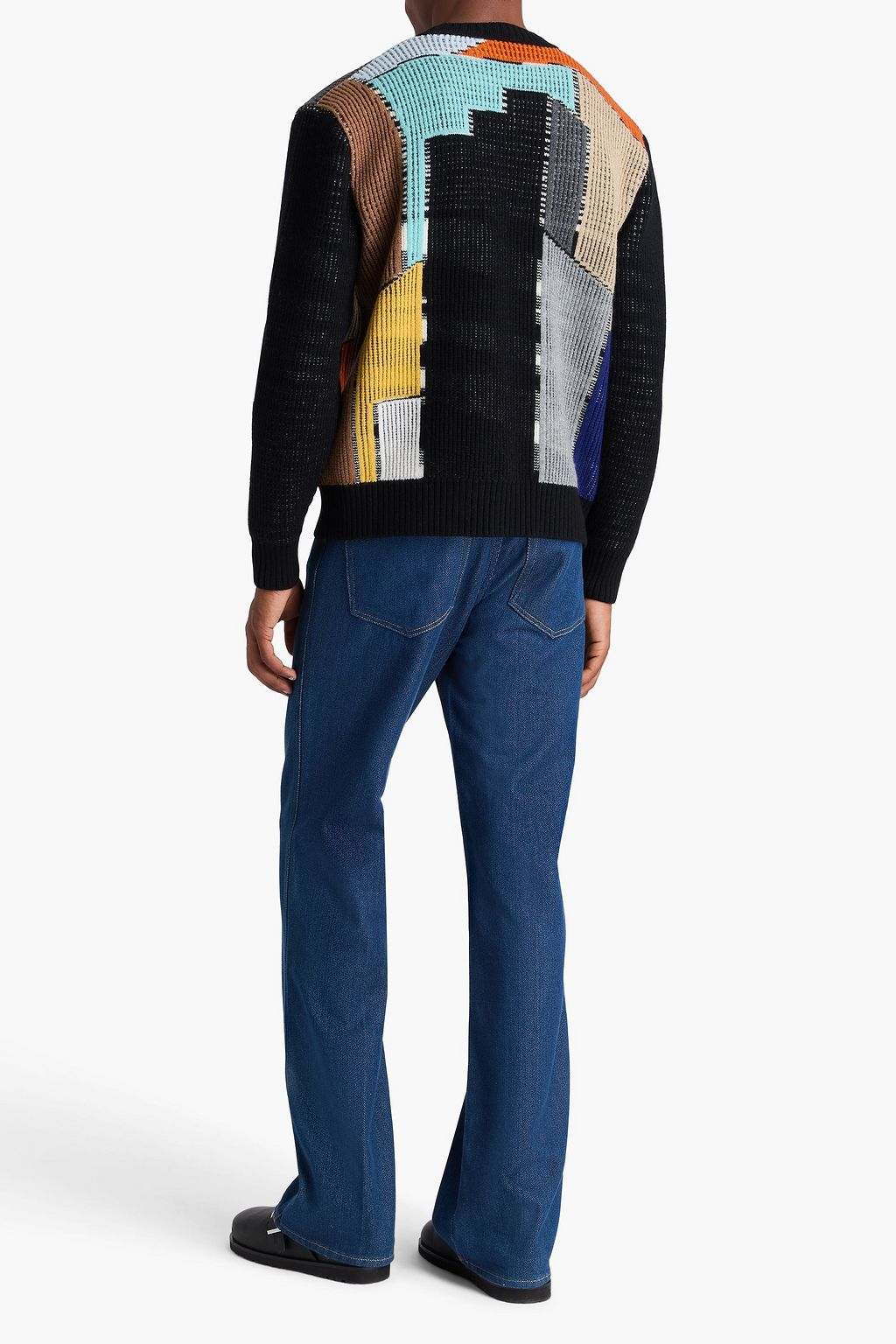 MISSONI Pullover aus gerippter Wolle in Colour-Block-Optik