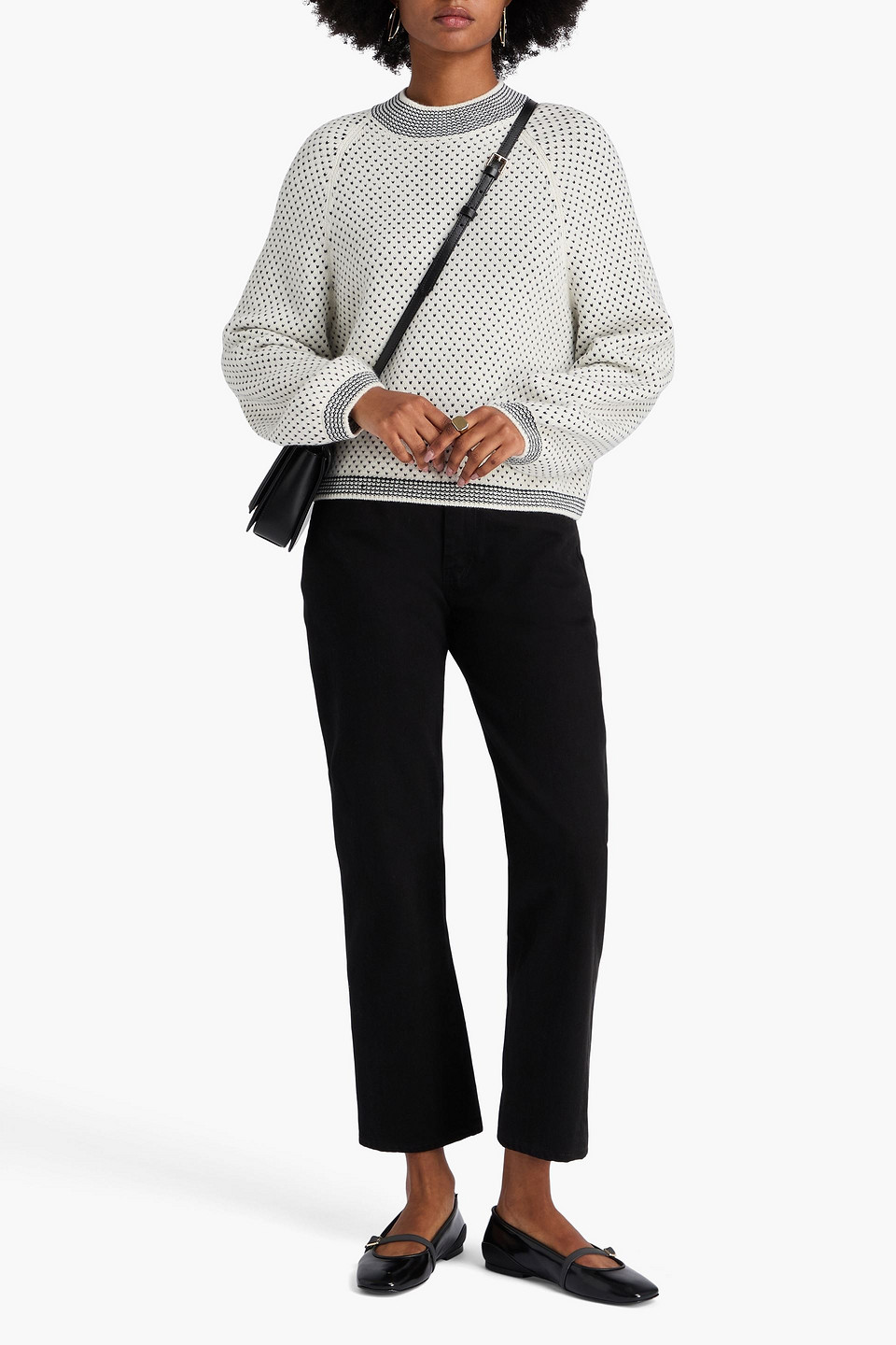  Arch4 - Kaschmirpullover „tania“ Aus Jacquard-strick - Weiß - Xs 