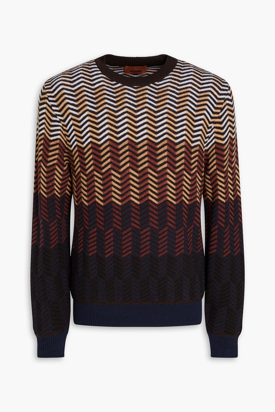 Missoni Zigzag Virgin Wool Crewneck Pullover In Multi