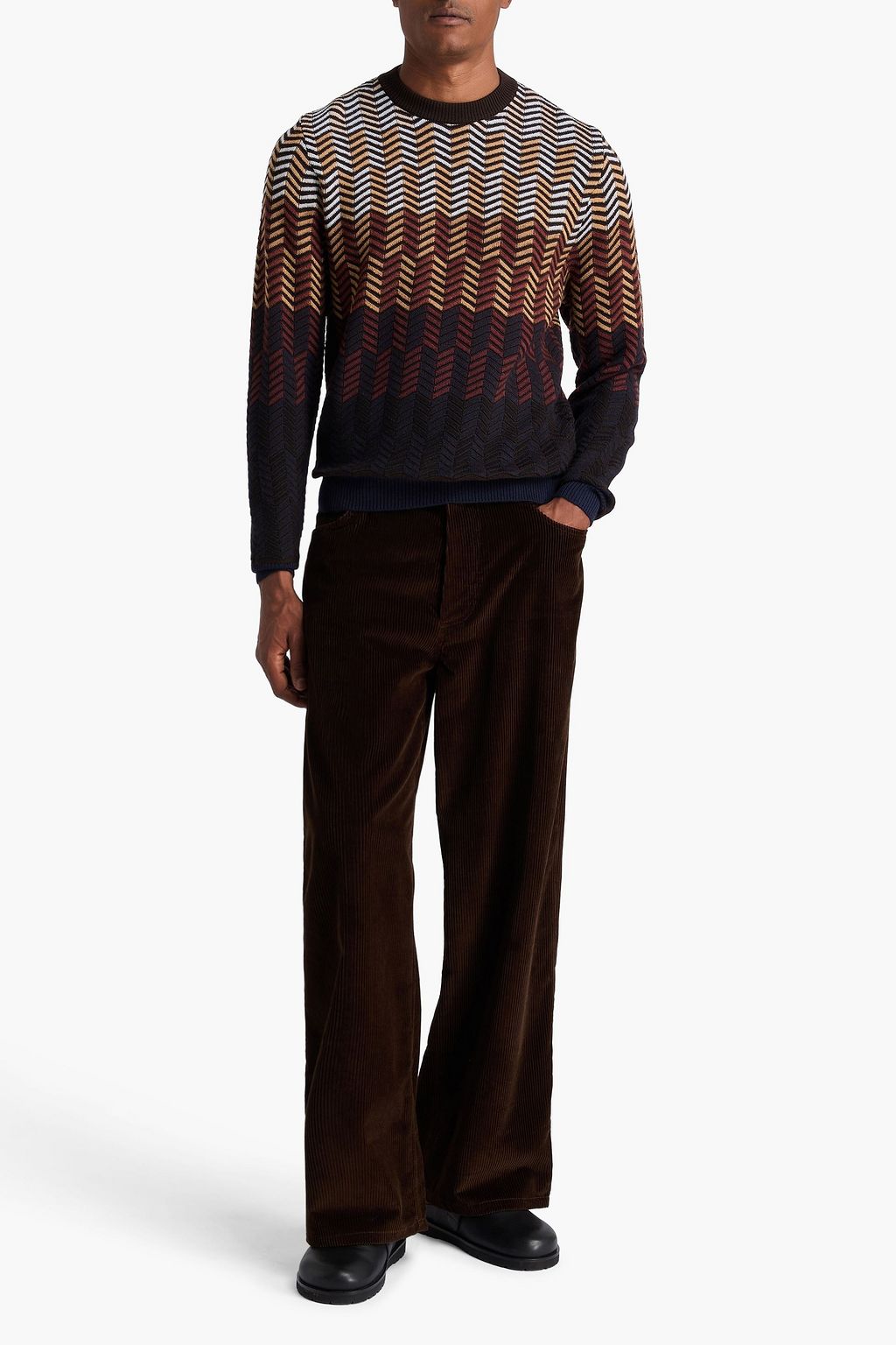 MISSONI كنزة رياضية من الصوف محاكة بالكروشيه
