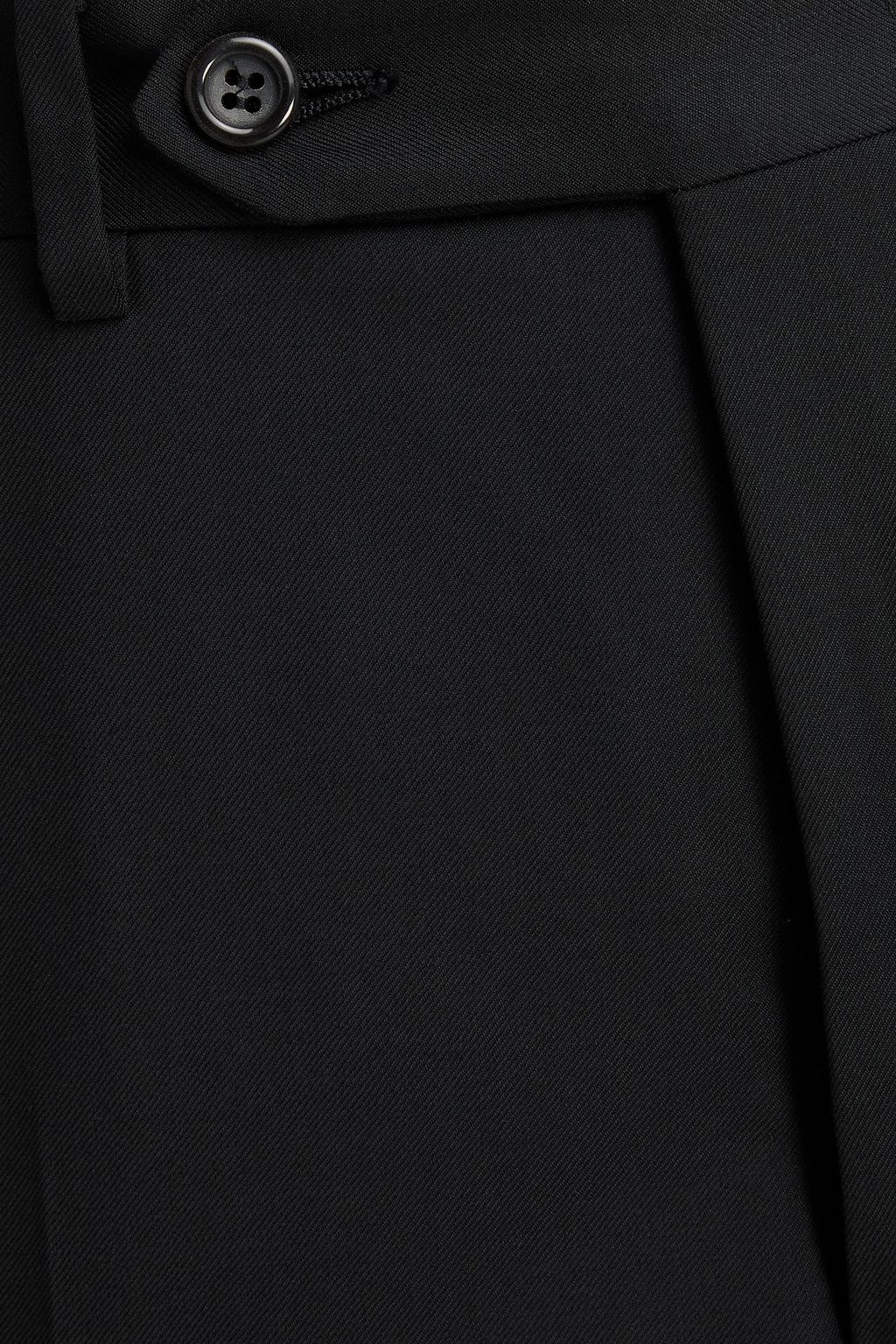 CANALI بنطلون من الصوف والتويل بقصة تضيق تدريجيًا