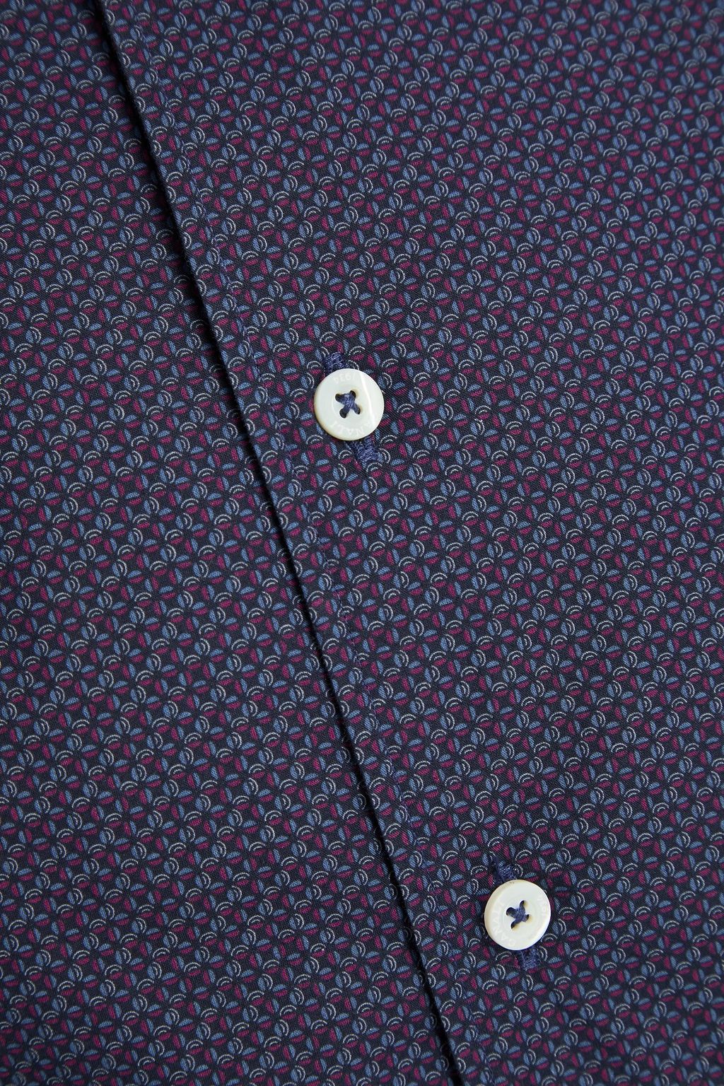 CANALI قميص من قطن بوبلين بطبعات
