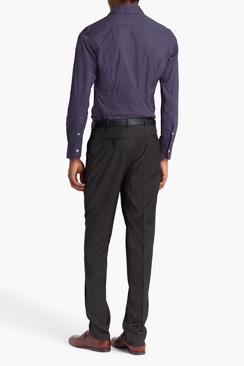  Canali - Hemd Aus Baumwollpopeline Mit Print - Blau - S 