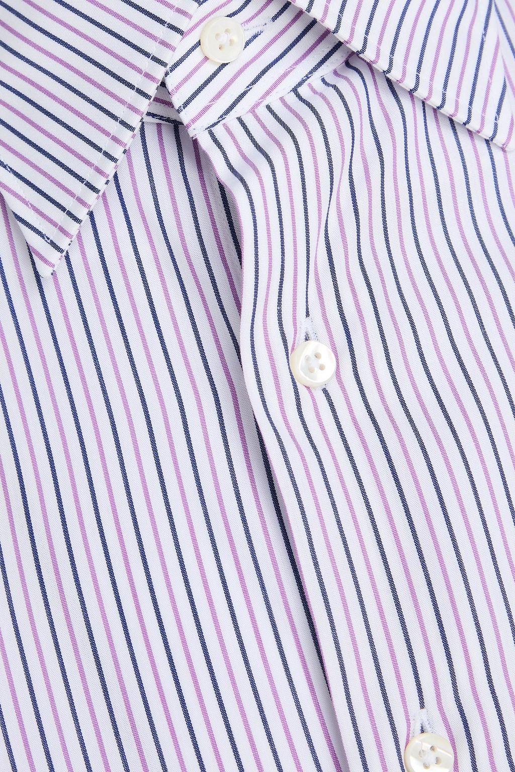 CANALI قميص من قطن بوبلين بتصميم مخطط