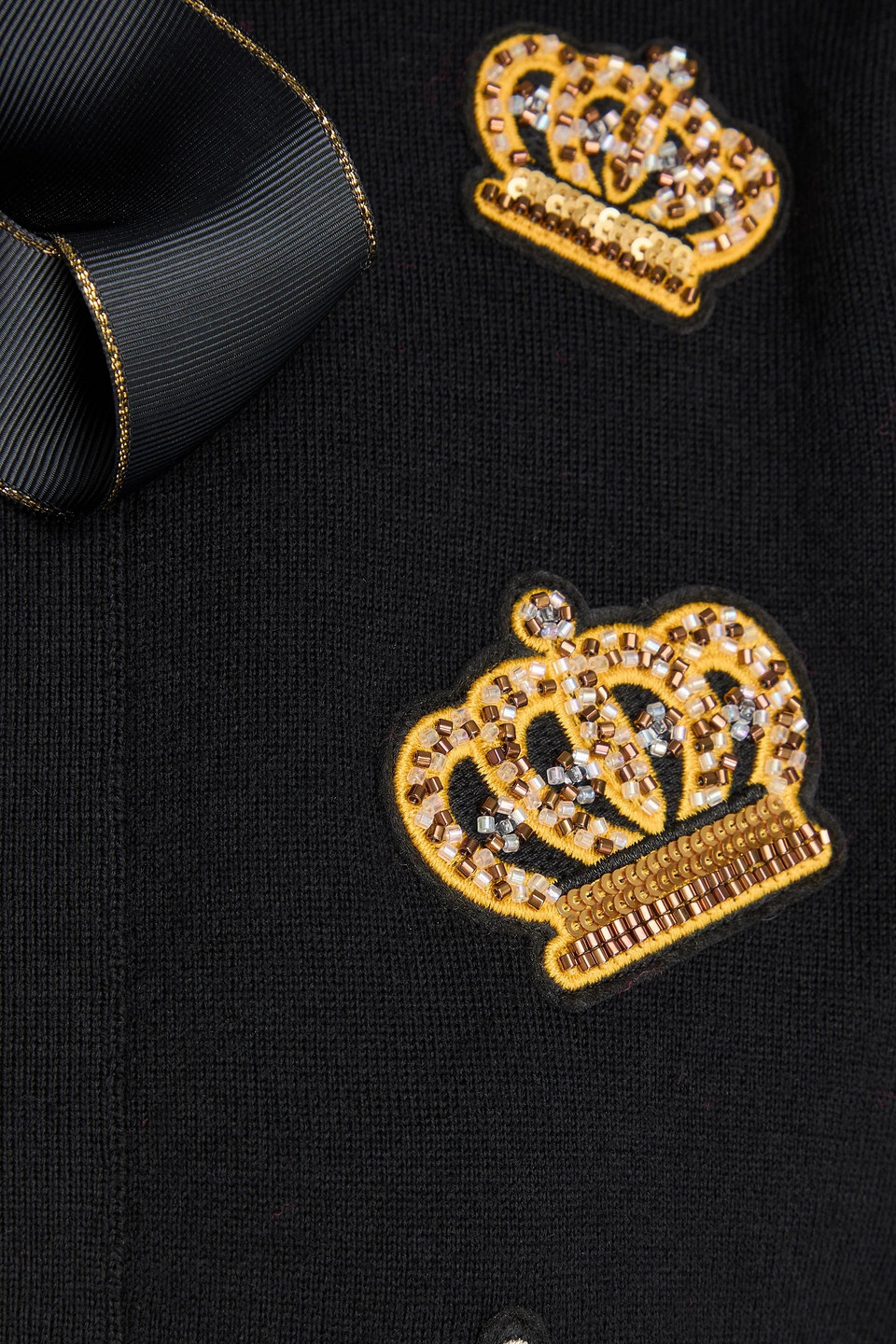 Alice And Olivia Kitty Bee Cardigan In Black